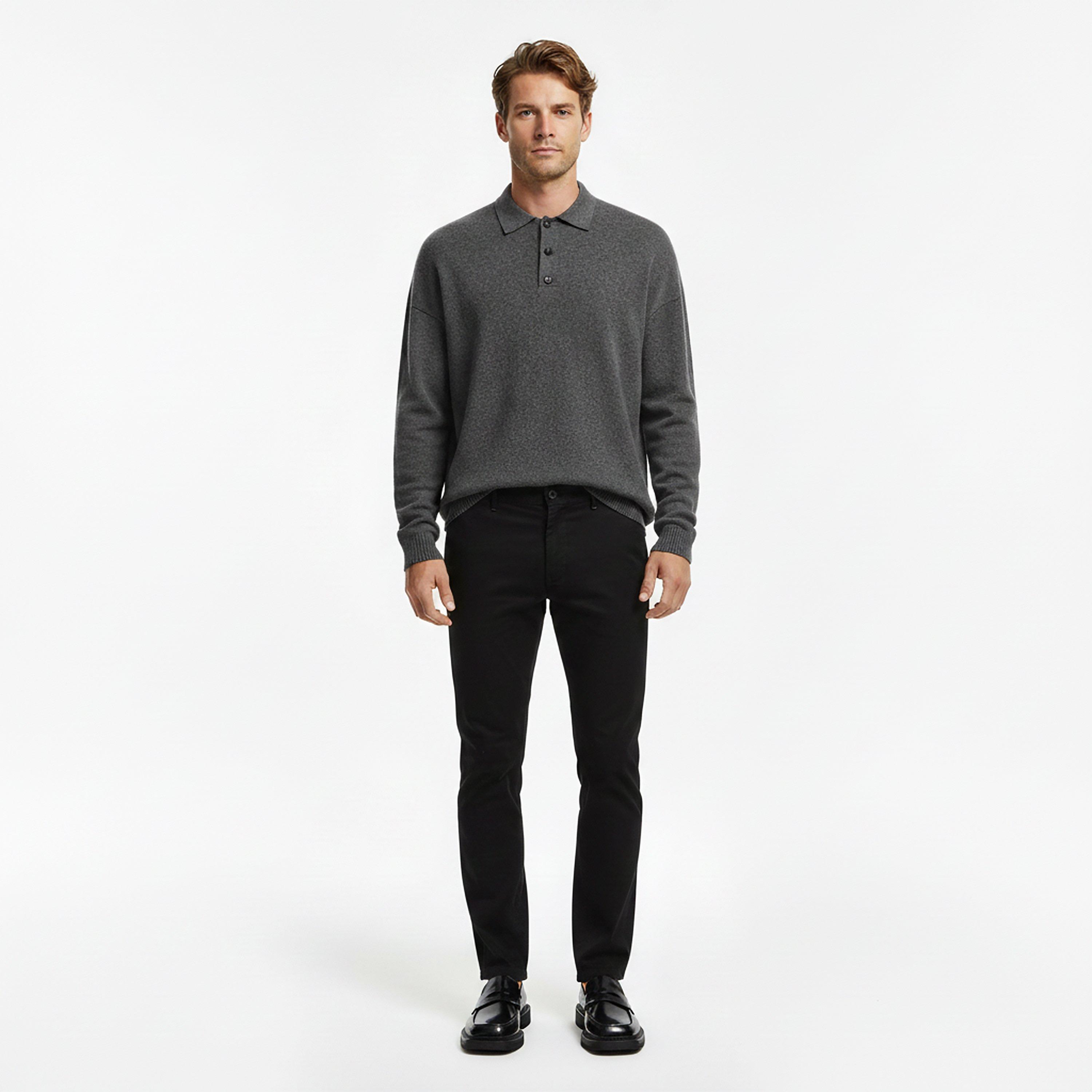 Charcoal - CAPO - Long Sleeve Polo Sn54 - 6