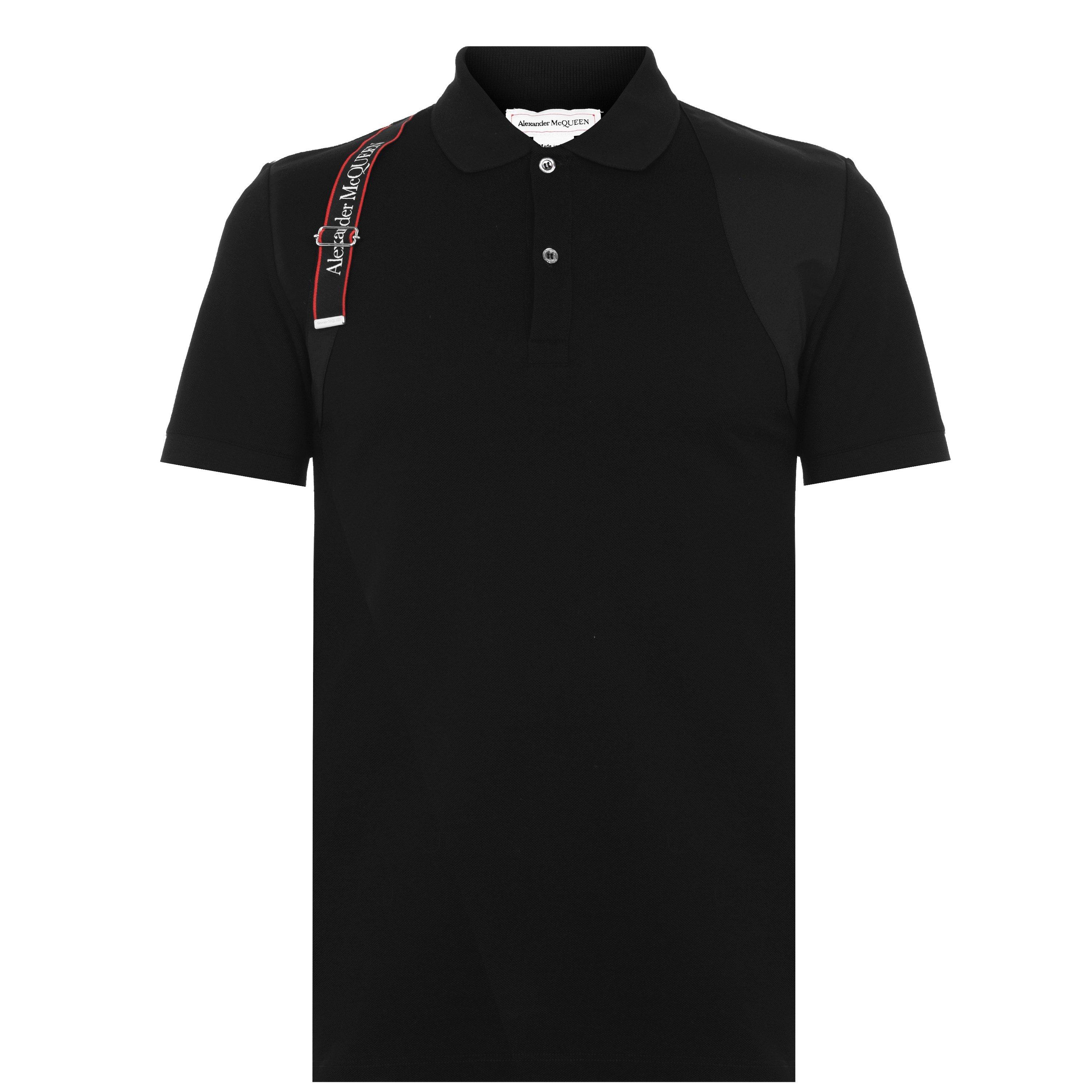 Black - Alexander McQueen - Tape Harness Polo Shirt - 5