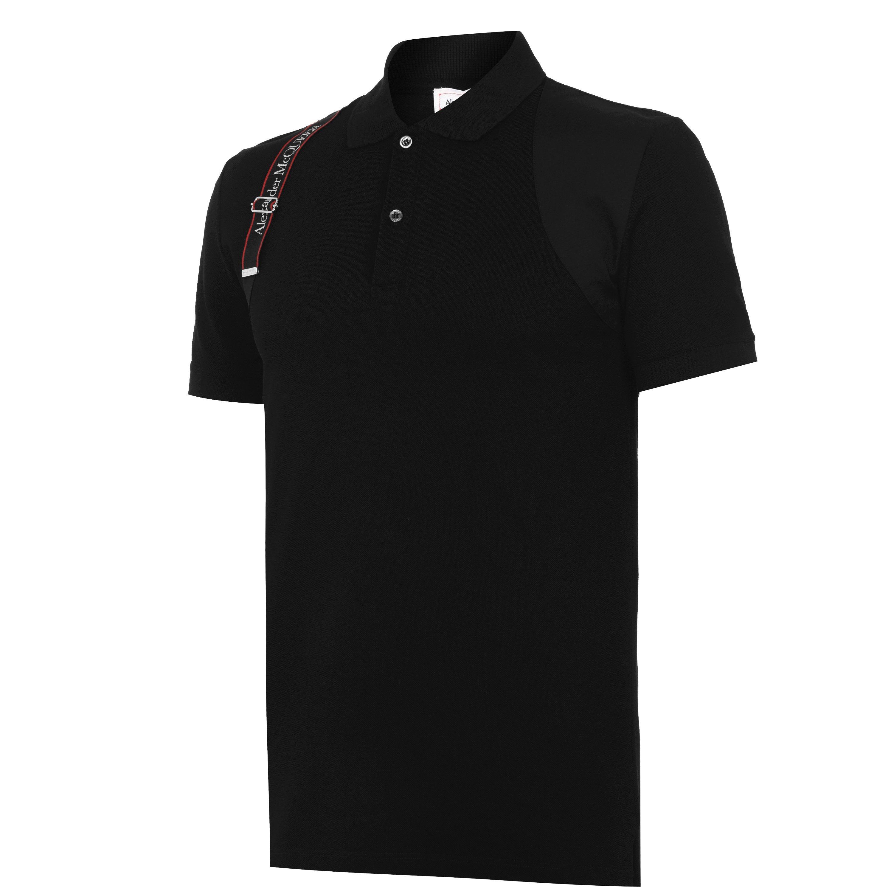 Black - Alexander McQueen - Tape Harness Polo Shirt - 7