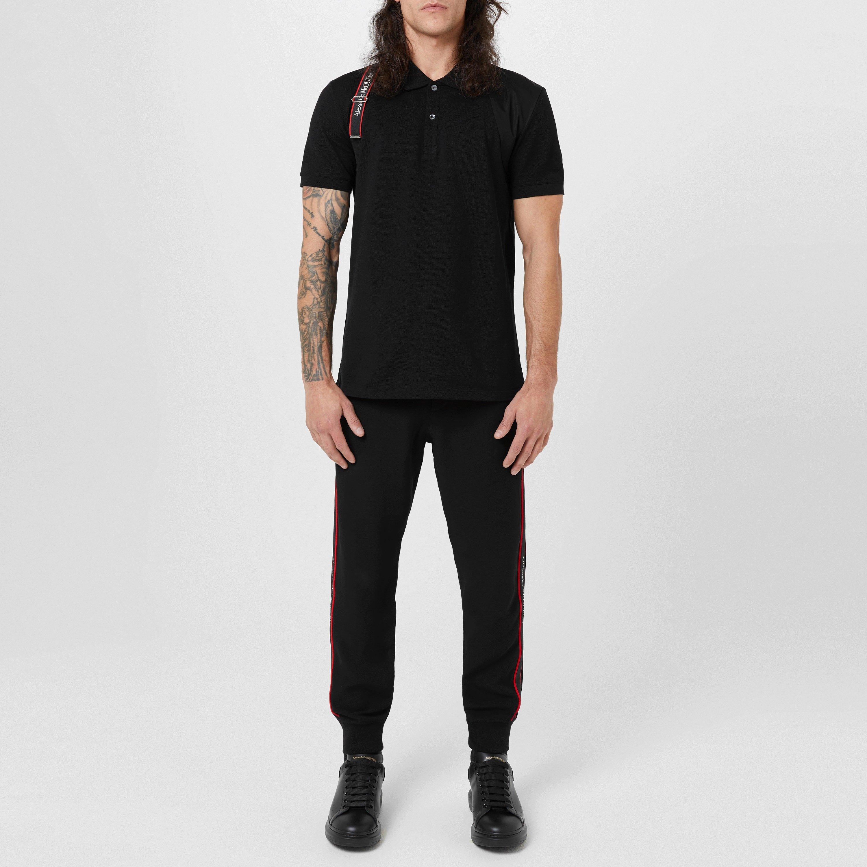 Black - Alexander McQueen - Tape Harness Polo Shirt - 4