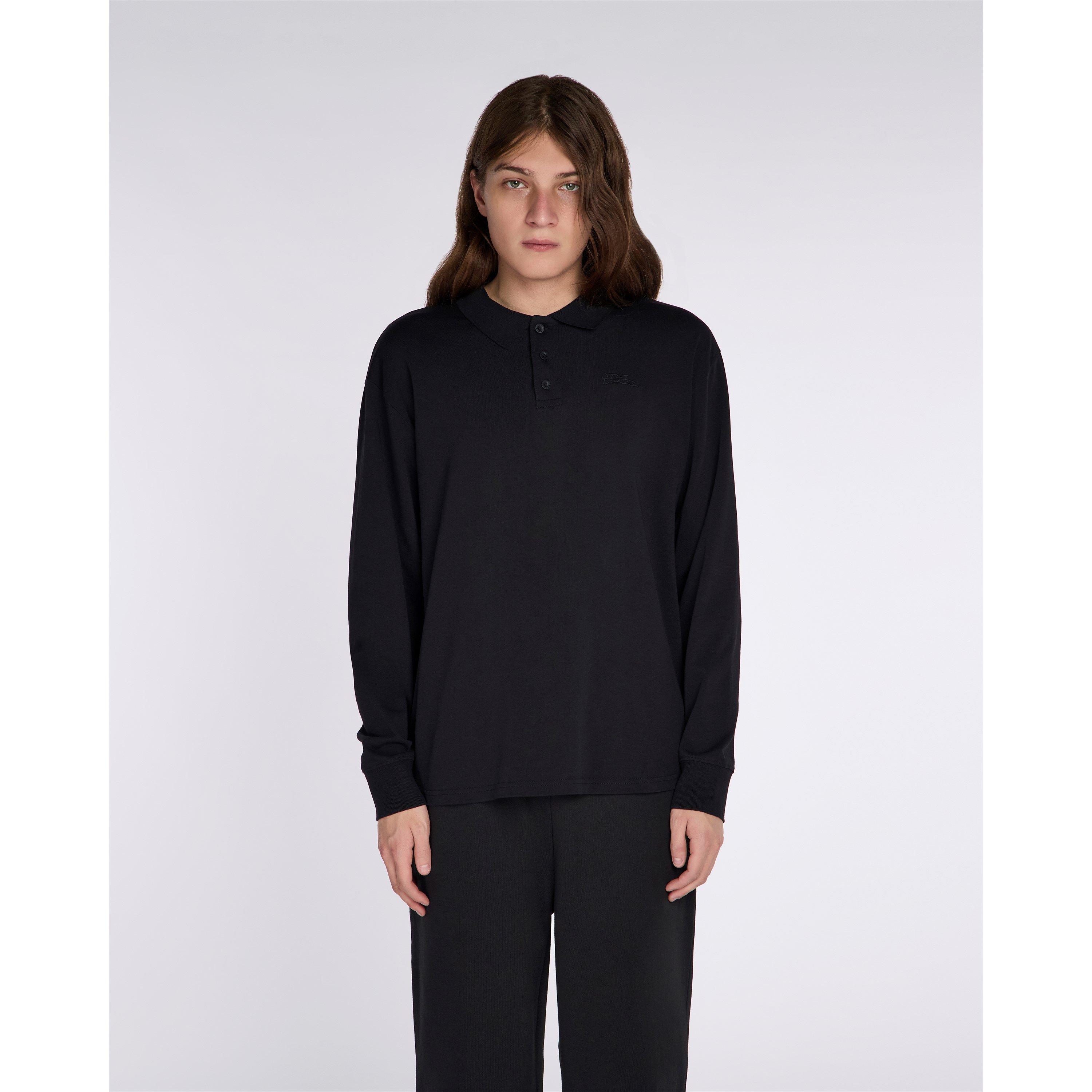 Nero - No Fear - Fear Long Sleeve Polo Shirt - 3