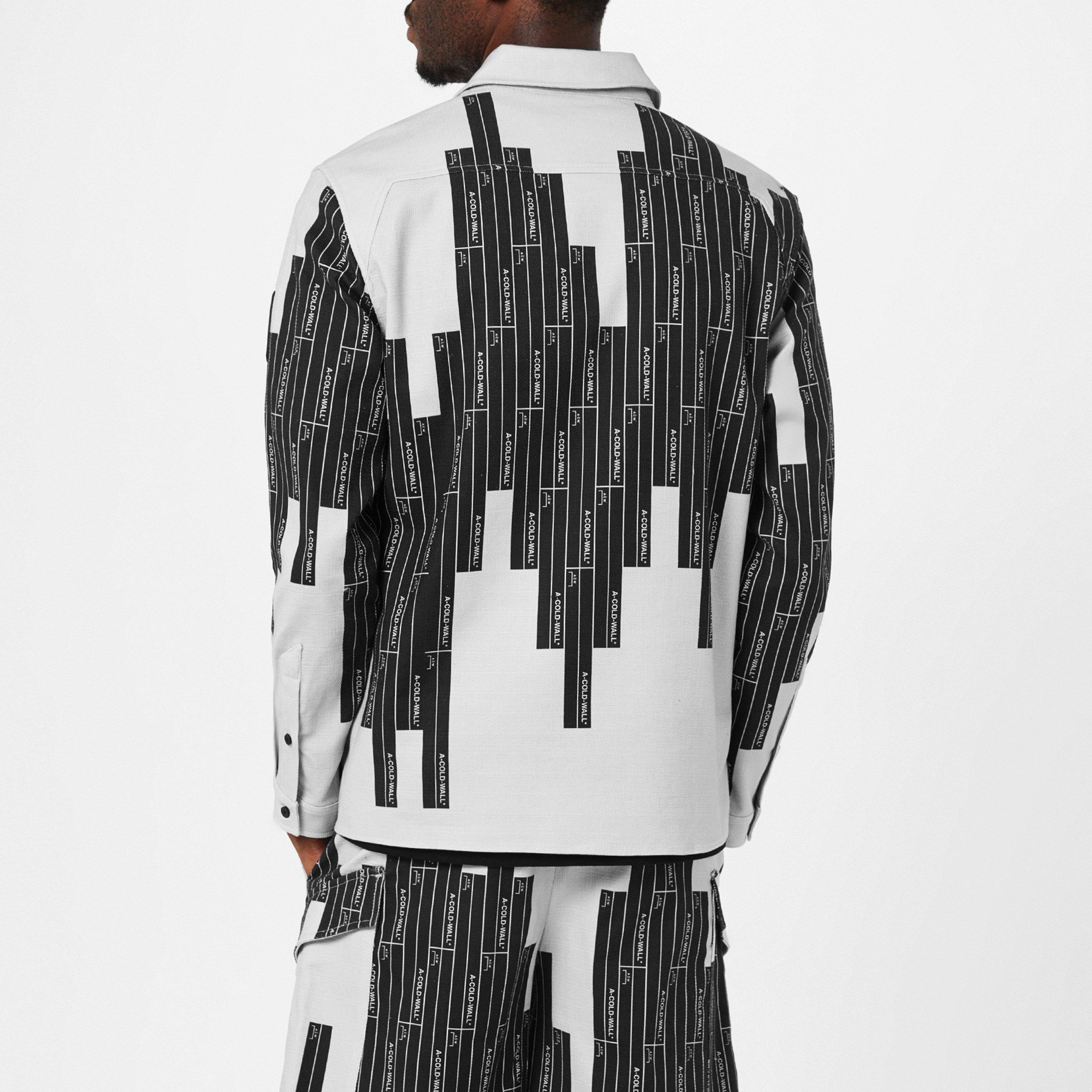 Mid Grey - A-COLD-WALL - Men's Vector Monogram Long-Sleeve Polo Shirt - 4