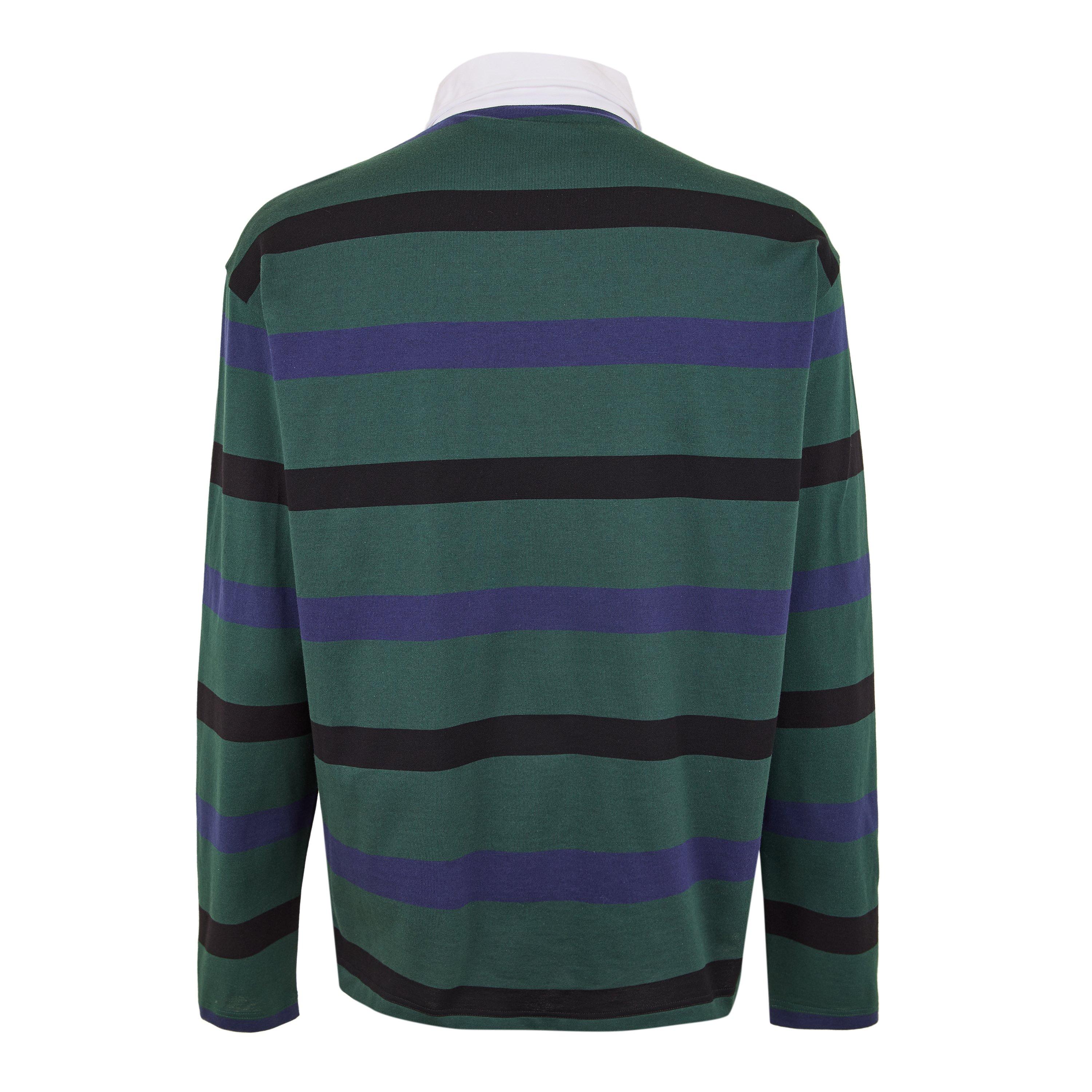 Blue - Prada - Men's Long Sleeve Polo Shirt - 2