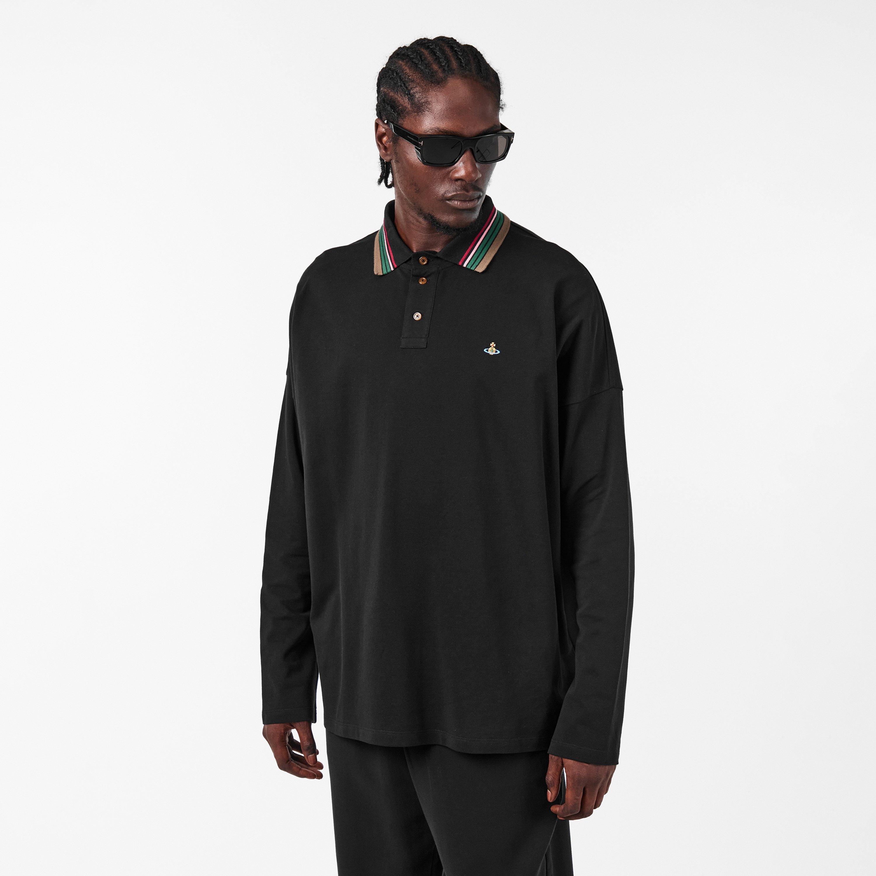 Black - Vivienne Westwood - Men's Long-Sleeve Polo - 3