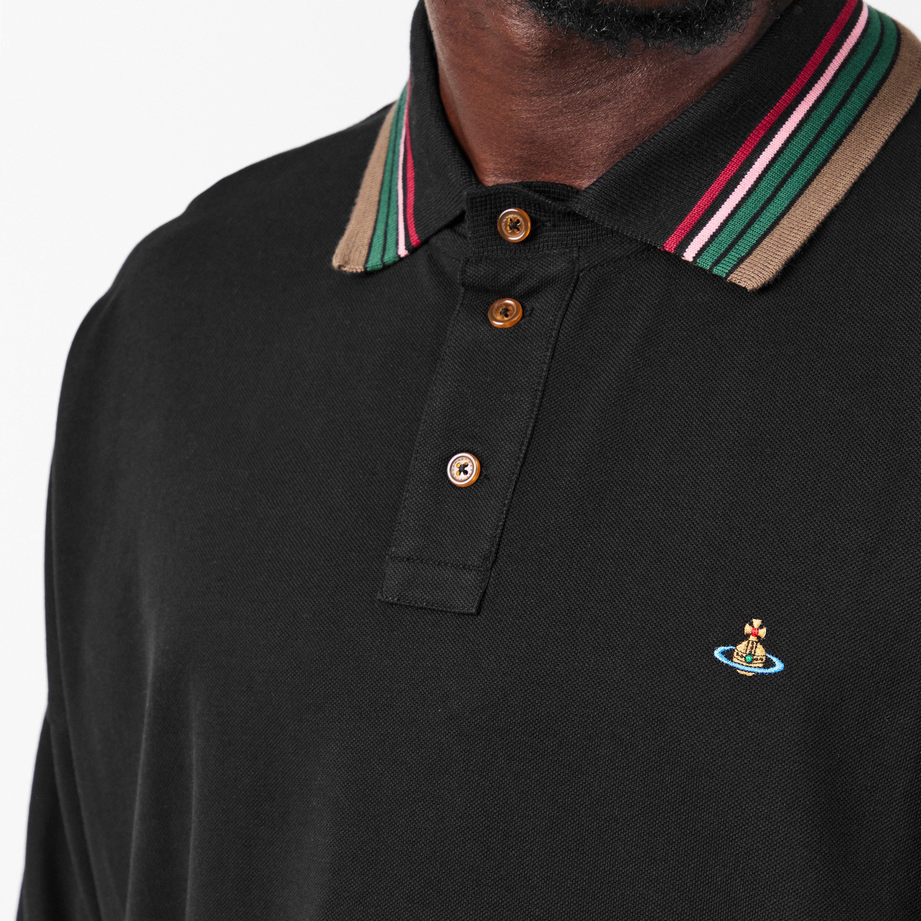 Black - Vivienne Westwood - Men's Long-Sleeve Polo - 5