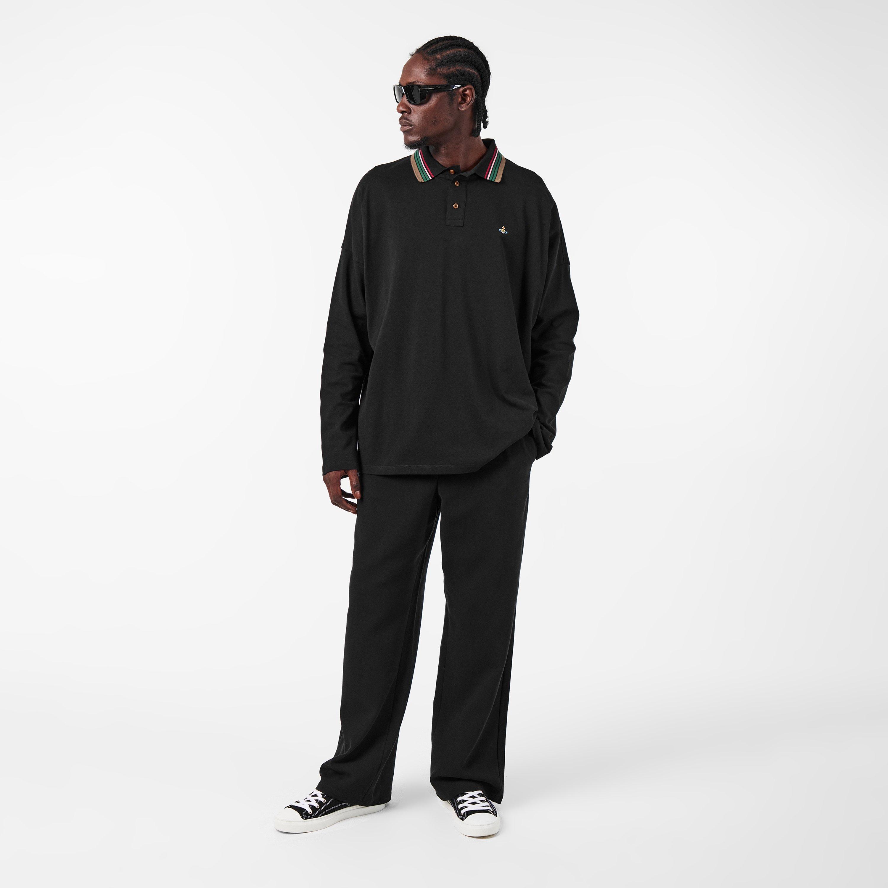 Black - Vivienne Westwood - Men's Long-Sleeve Polo - 6