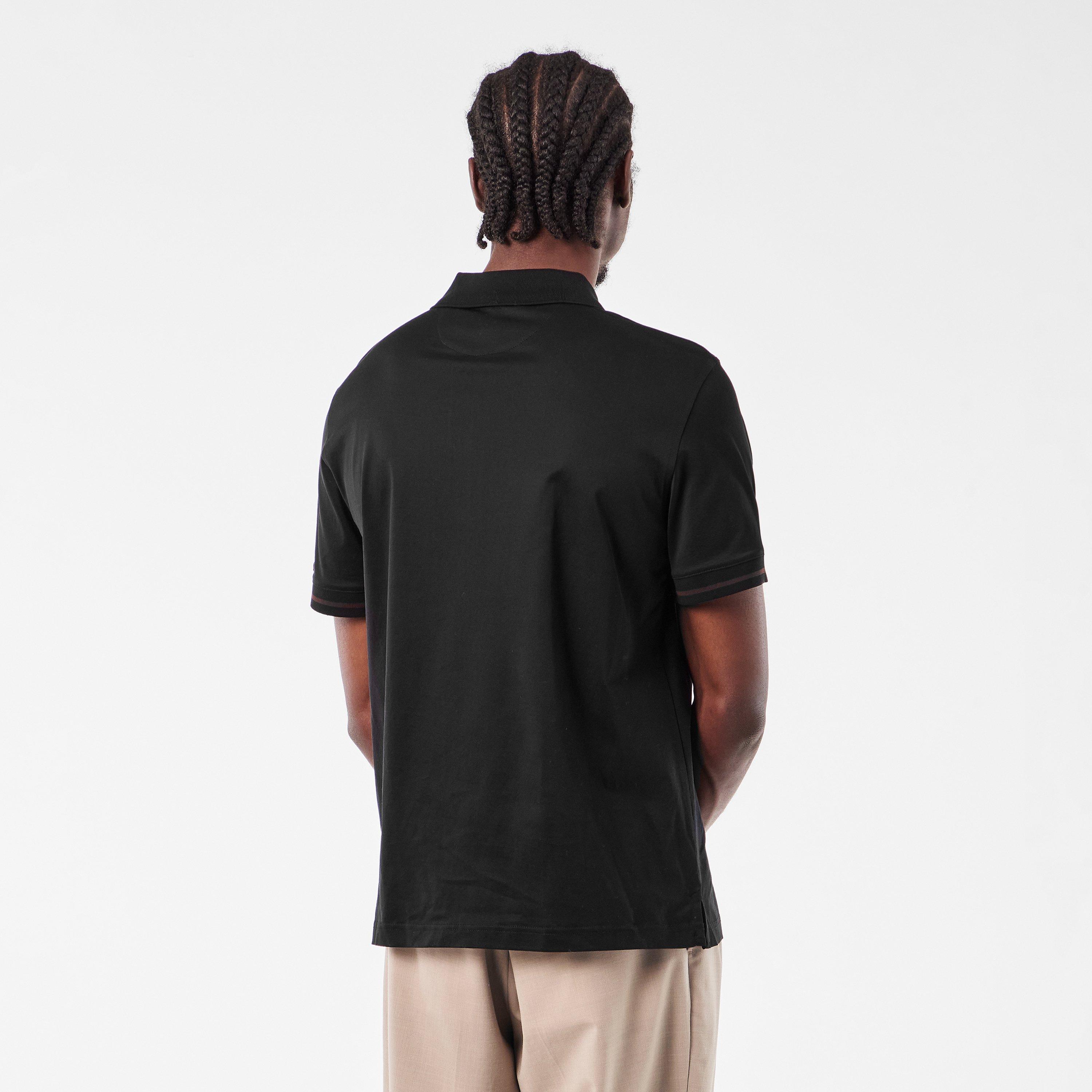 Black - Pal Zileri - Men's Long-Sleeve Polo Shirt - 4