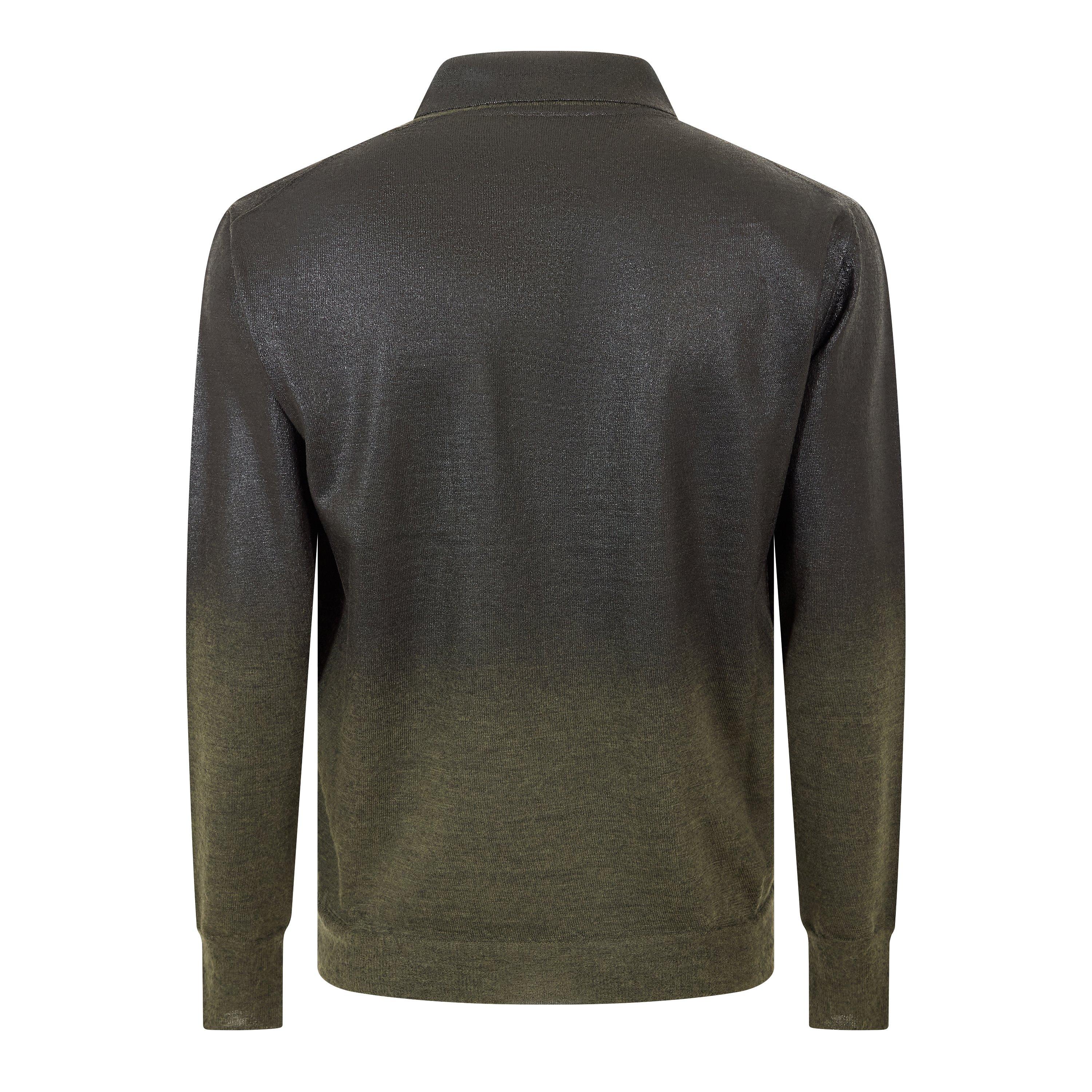 Green/Black - Maison Margiela - MMM Foil Knit Polo  Sn61 - 2