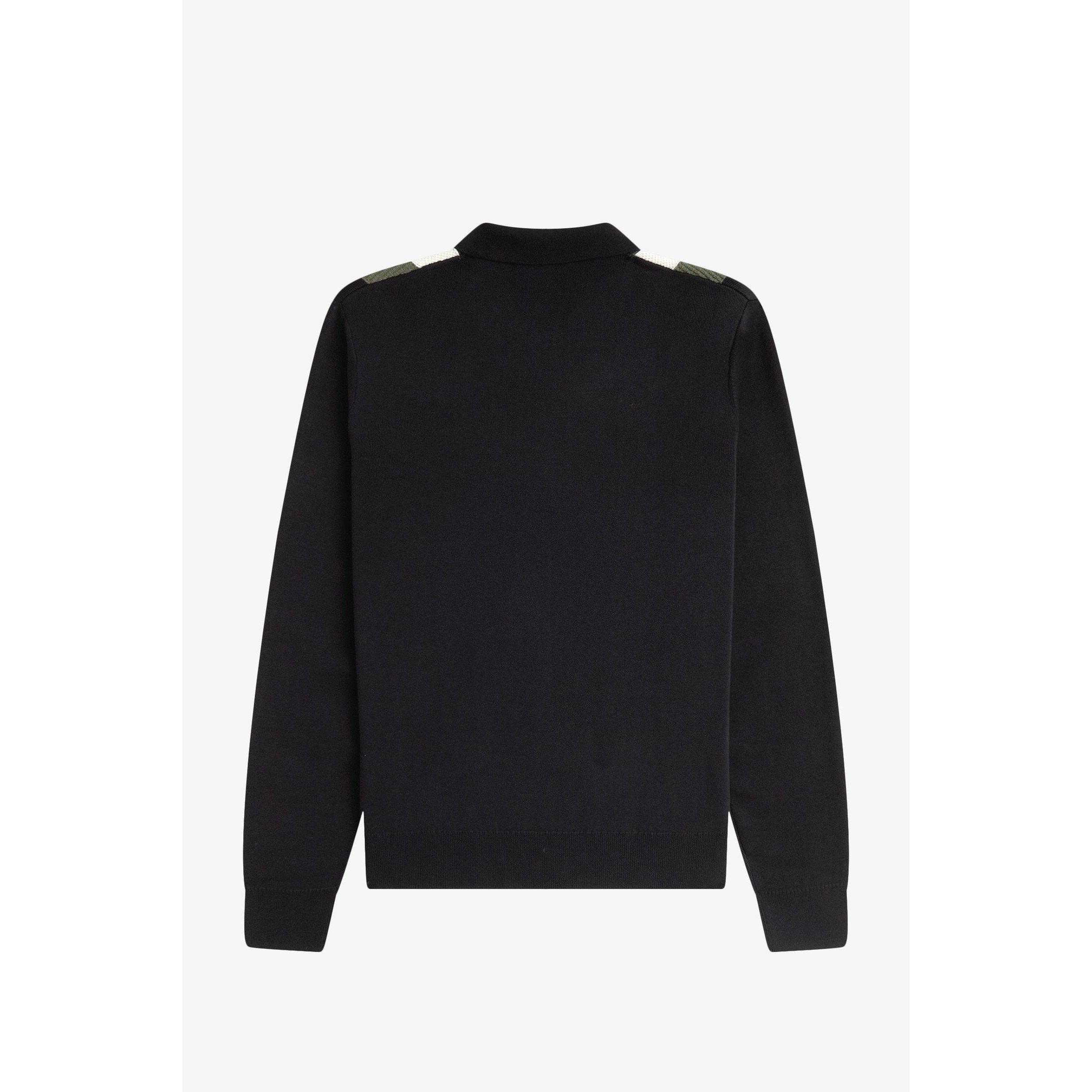 Black 102 - Fred Perry - Zipped Striped Shirt - 2