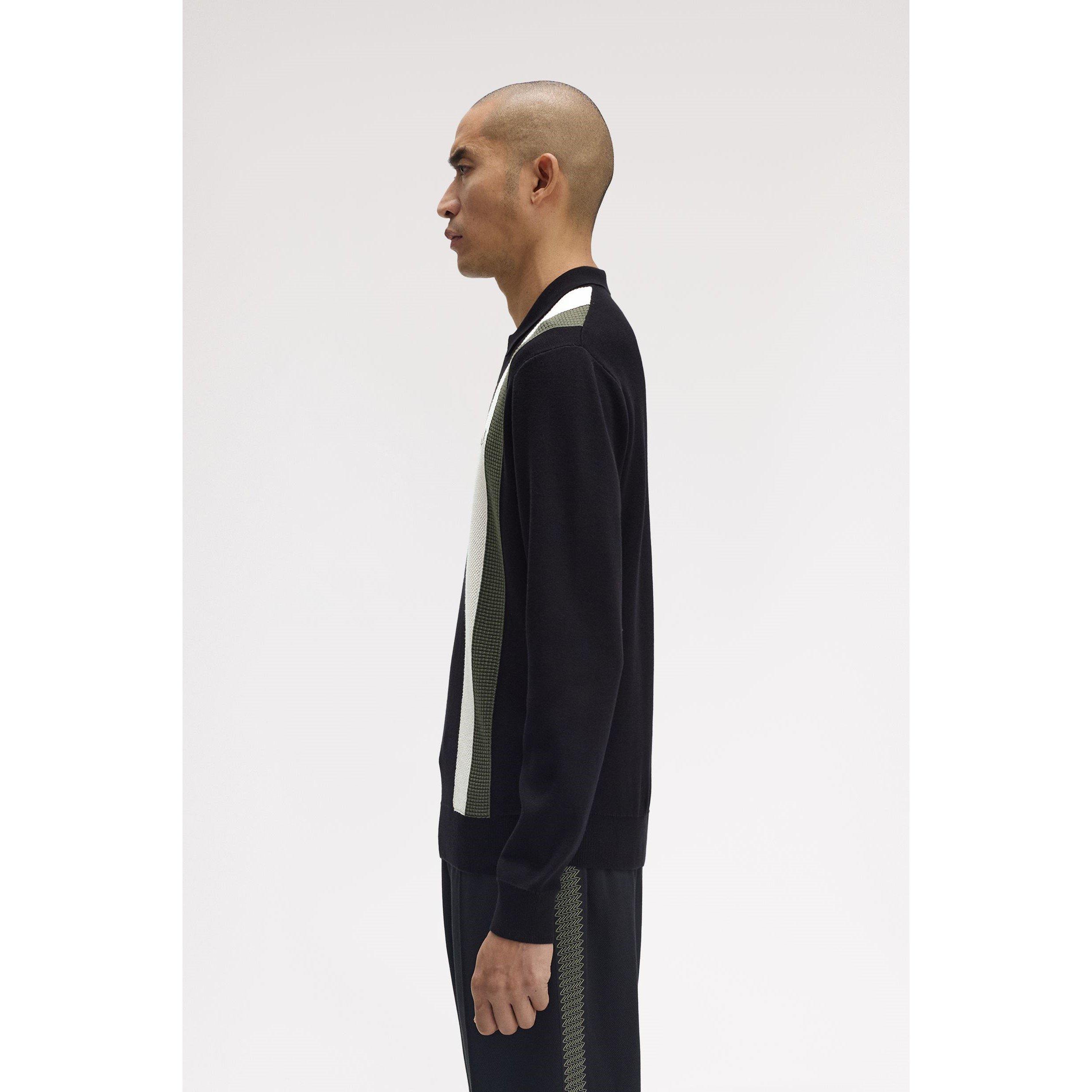 Black 102 - Fred Perry - Zipped Striped Shirt - 4