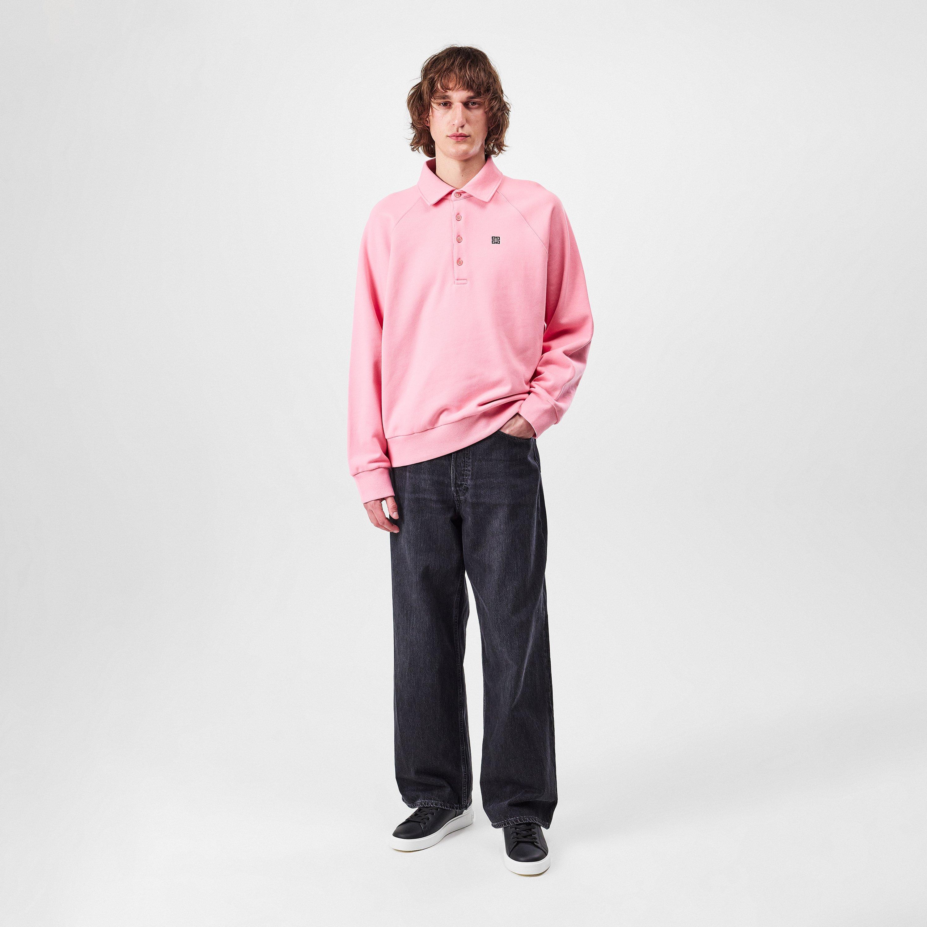 Pink - GIVENCHY - Men's Long-Sleeve Polo Shirt - 4
