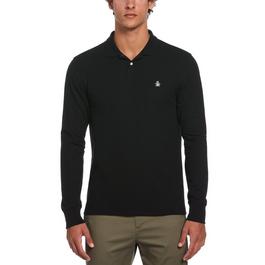 Original Penguin Long Sleeve Pique Polo Shirt Mens