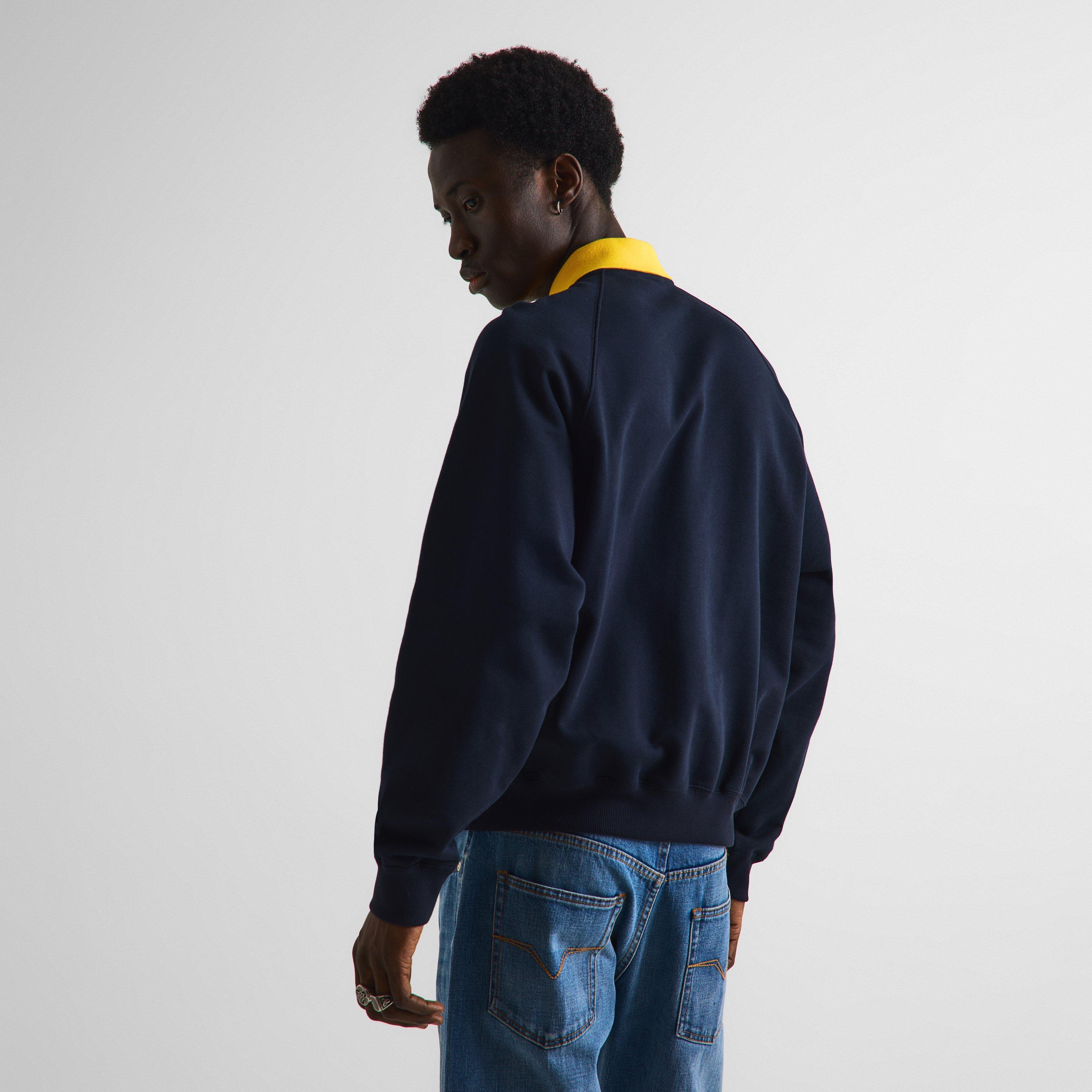 Navy - Versace - Men's Long Sleeve Polo Shirt - 4