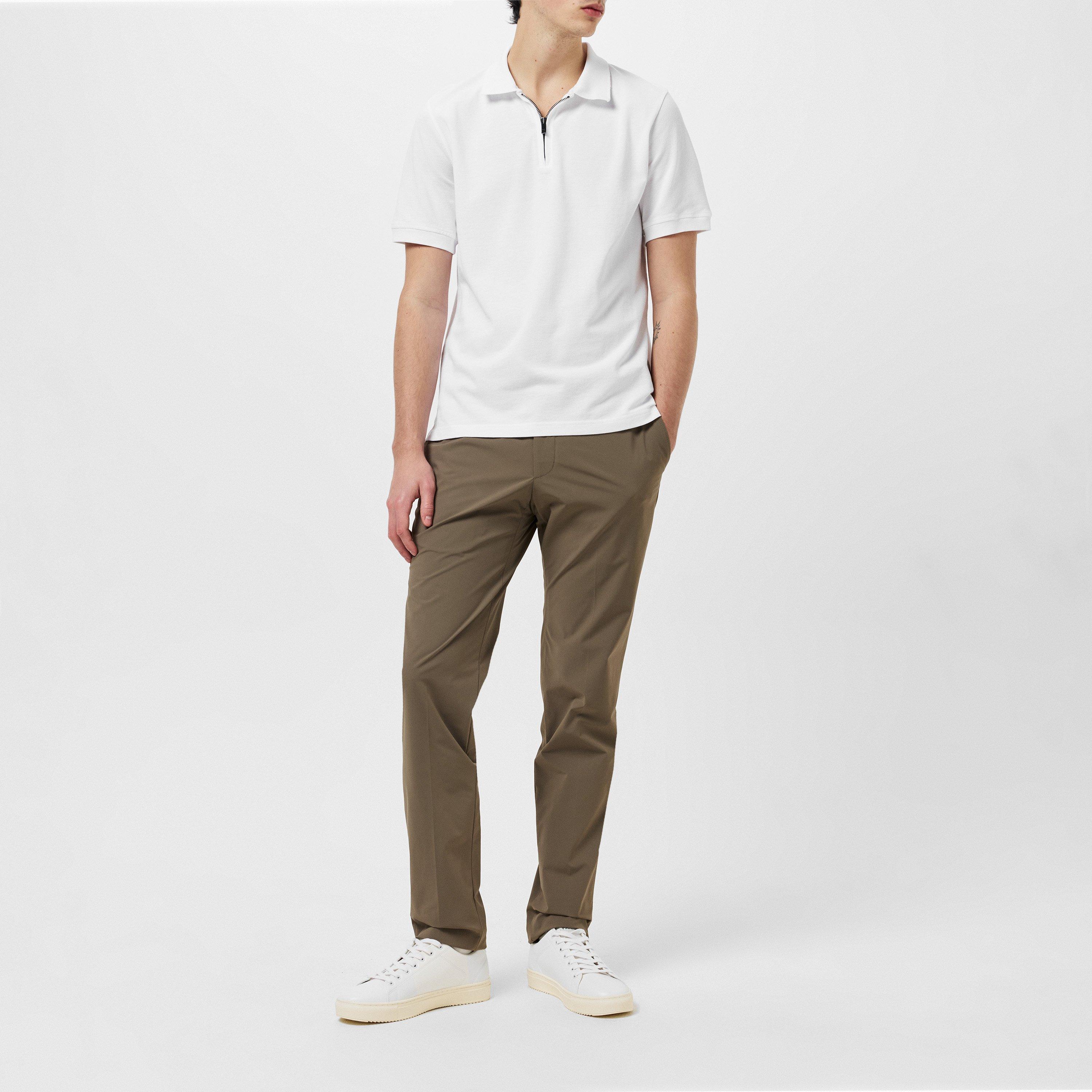 White 82 - Pal Zileri - Short Sleeved Zip Polo Shirt - 6