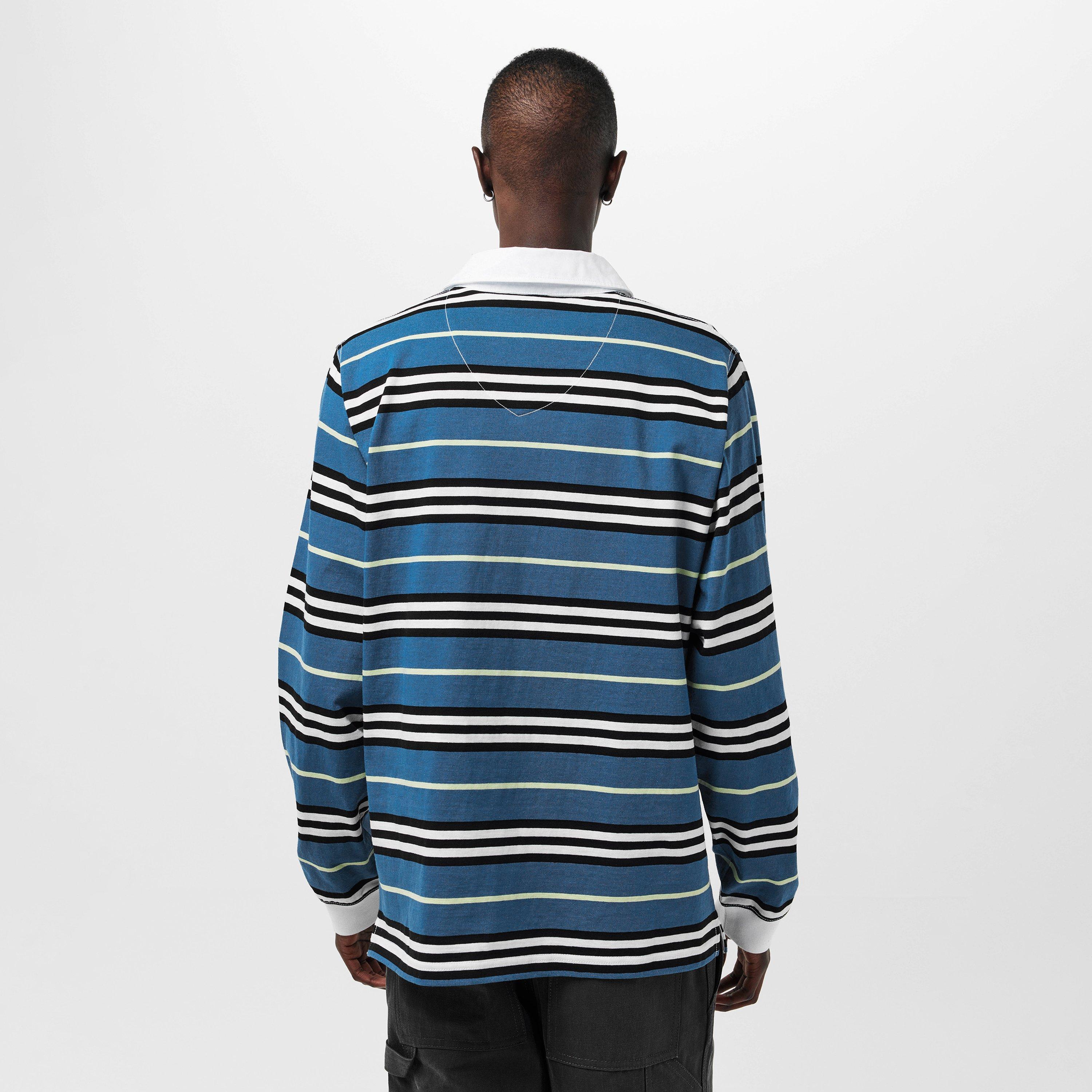 Anchor - Burberry - Men's Burb Stripe Long-Sleeve Polo Shirt - 4