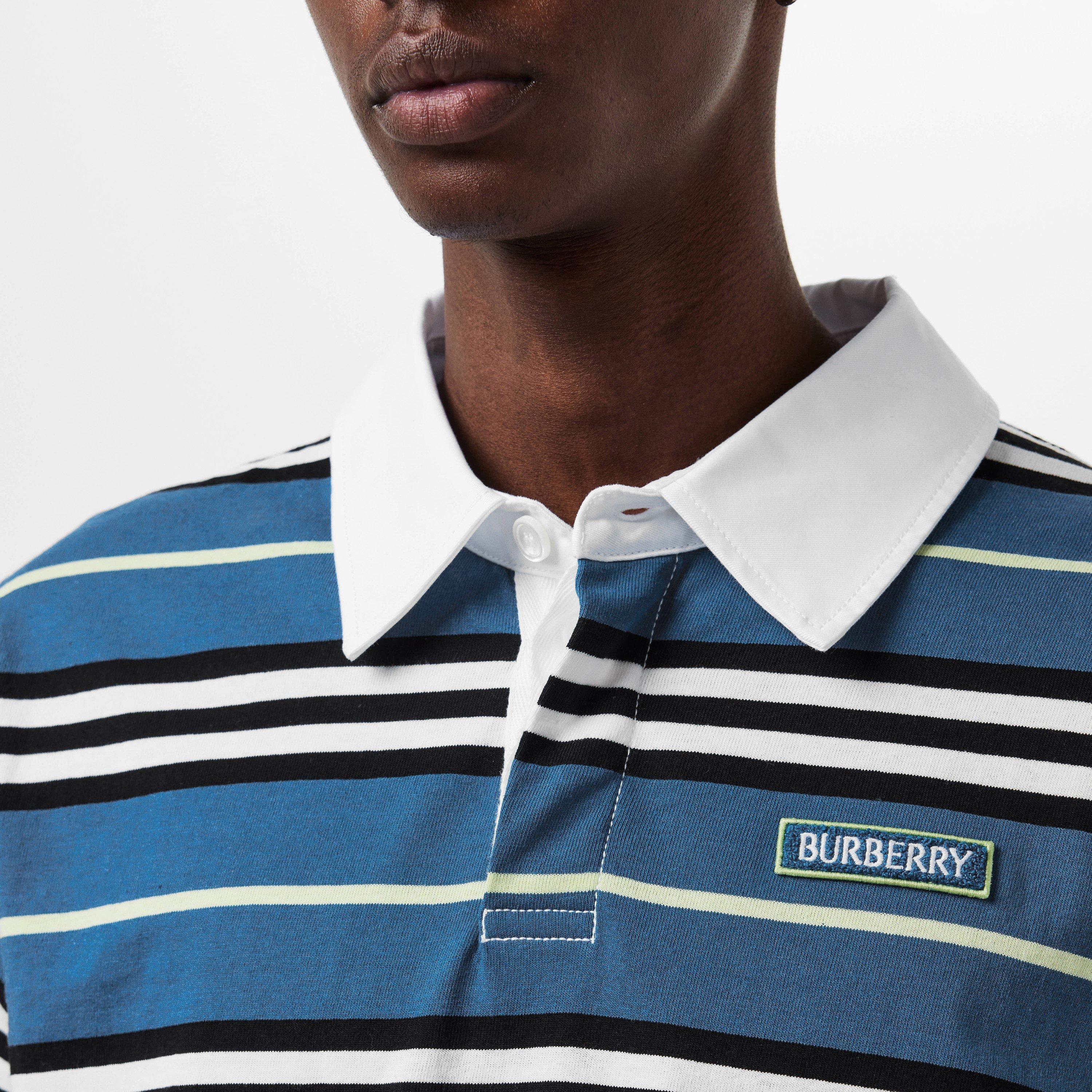 Anchor - Burberry - Men's Burb Stripe Long-Sleeve Polo Shirt - 5