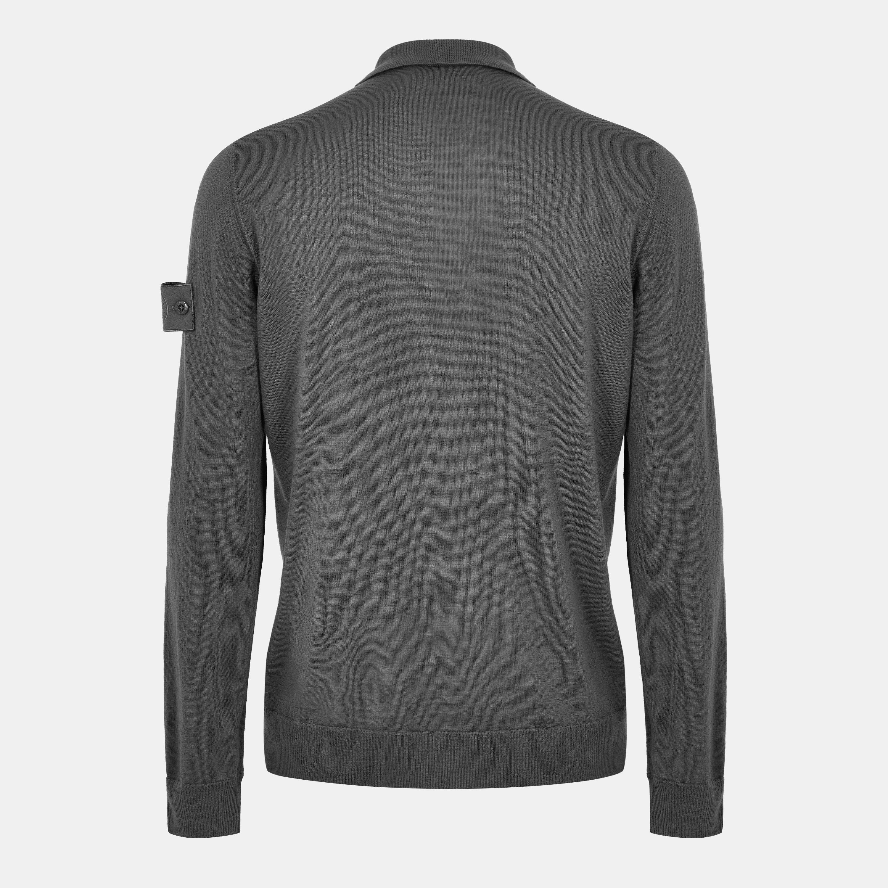 Stone Island | Mens Ghost Knit Polo | Long Sleeve Polos | Cruise