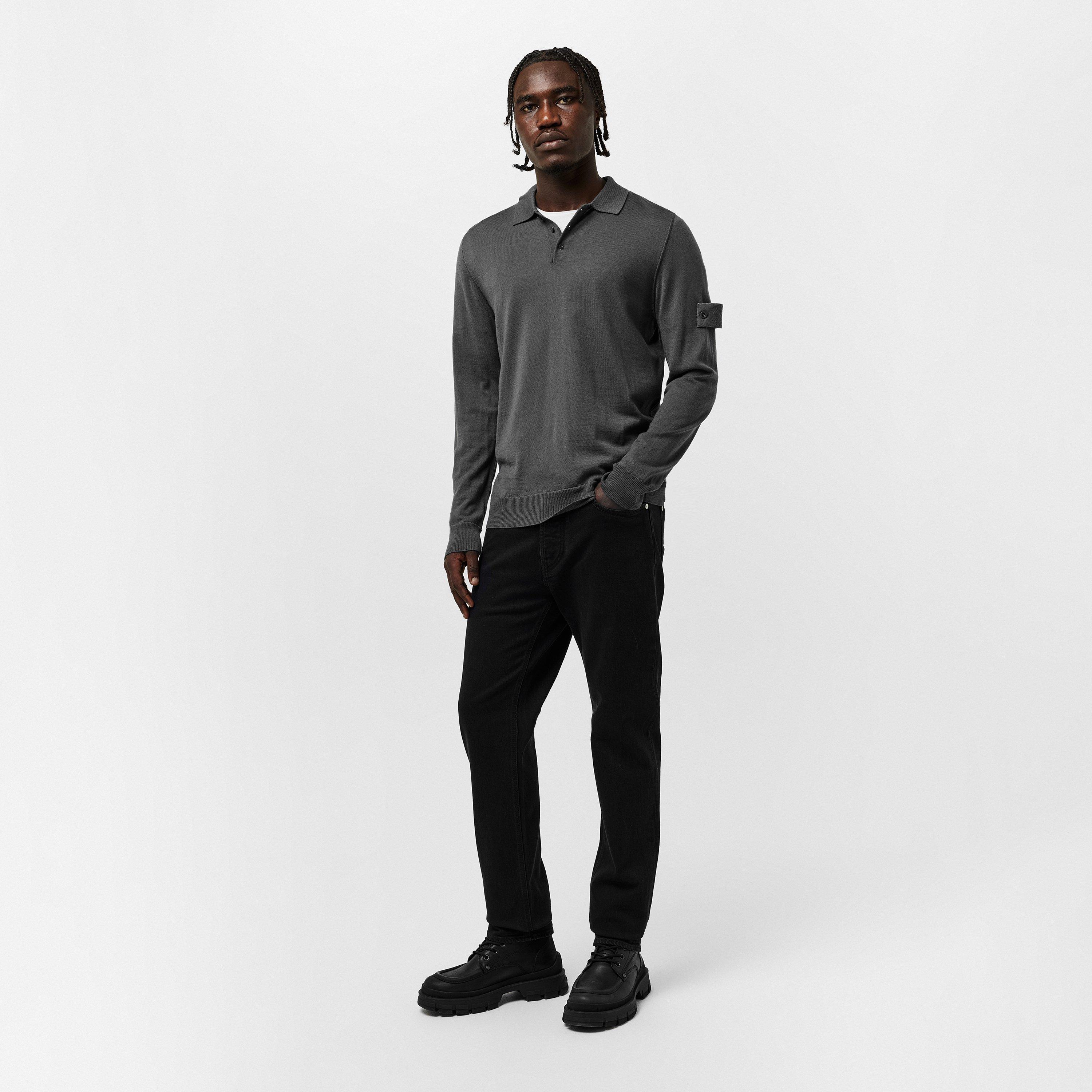 Stone Island | Mens Ghost Knit Polo | Long Sleeve Polos | Cruise