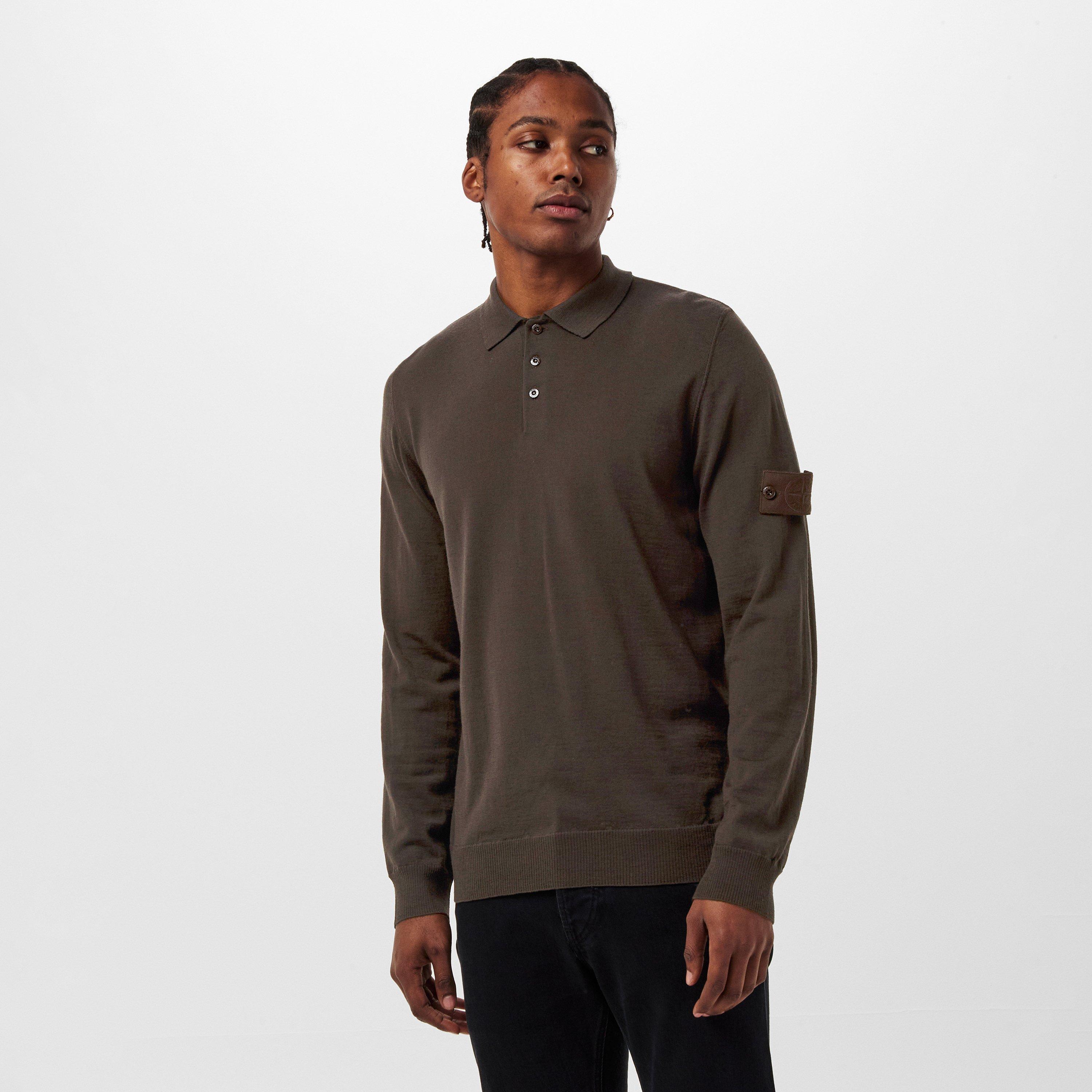 Stone Island | Mens Ghost Knit Polo | Long Sleeve Polos | Cruise