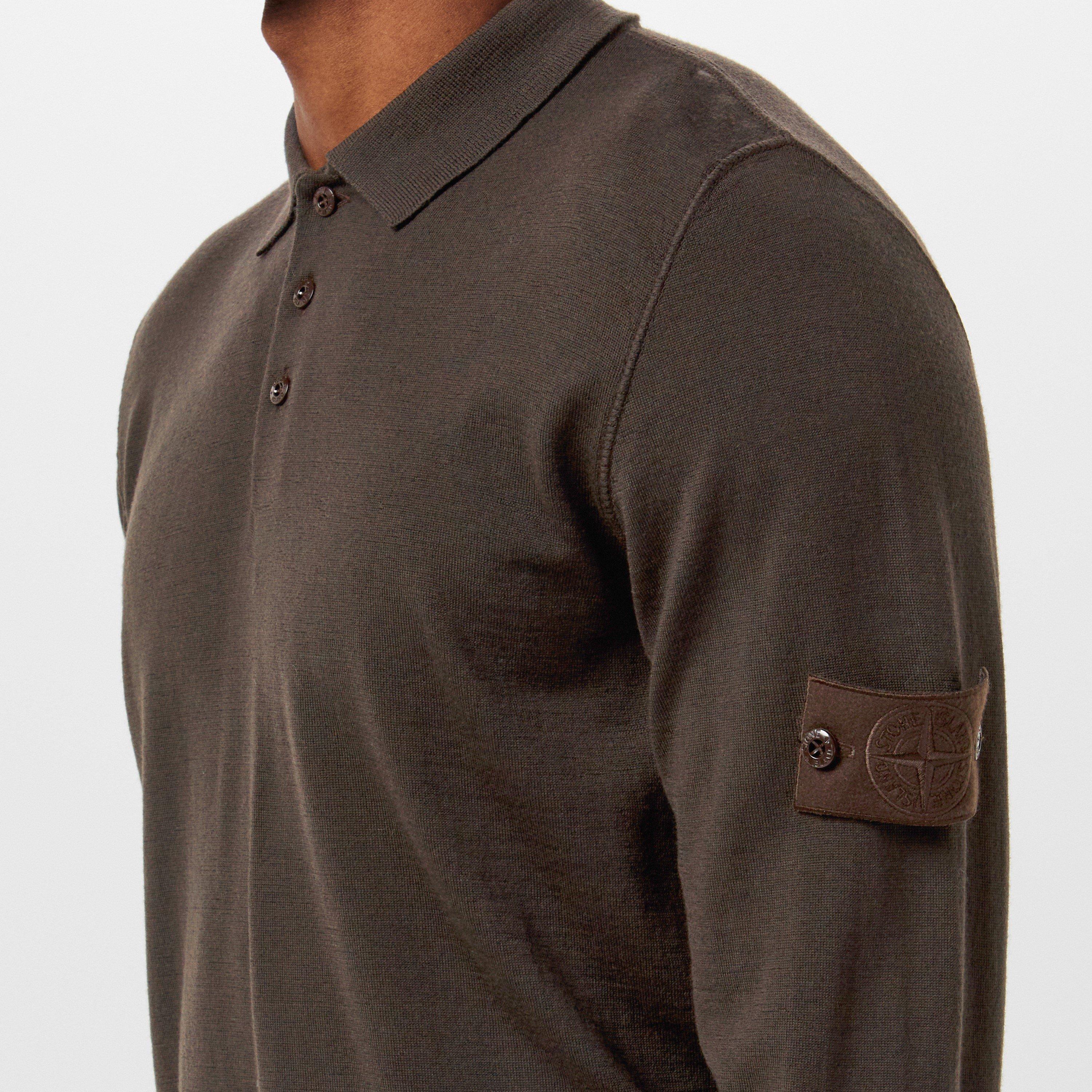 Stone Island | Mens Ghost Knit Polo | Long Sleeve Polos | Cruise