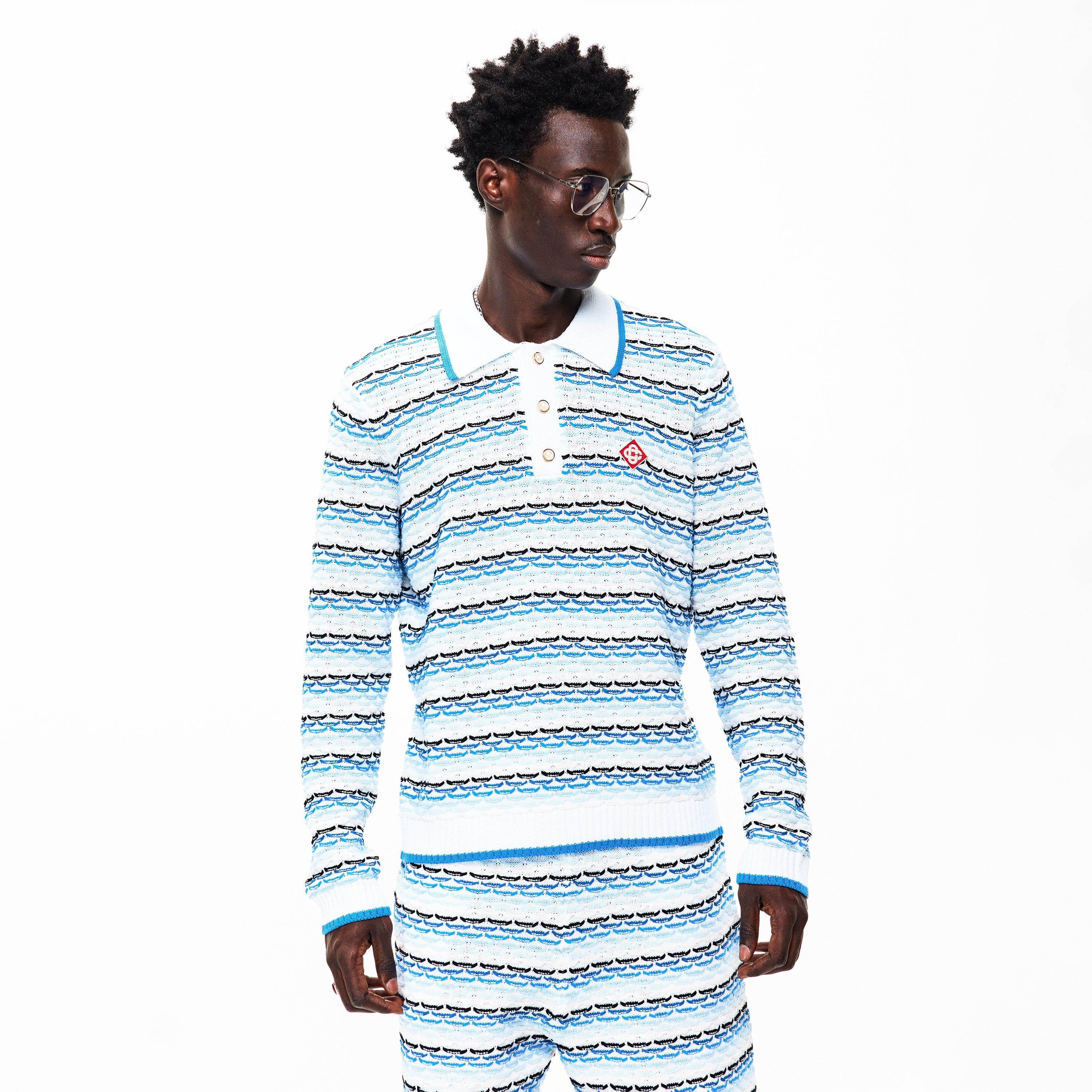 Blue - Casablanca - Casa Tuck Stitch LS Sn62 - 3