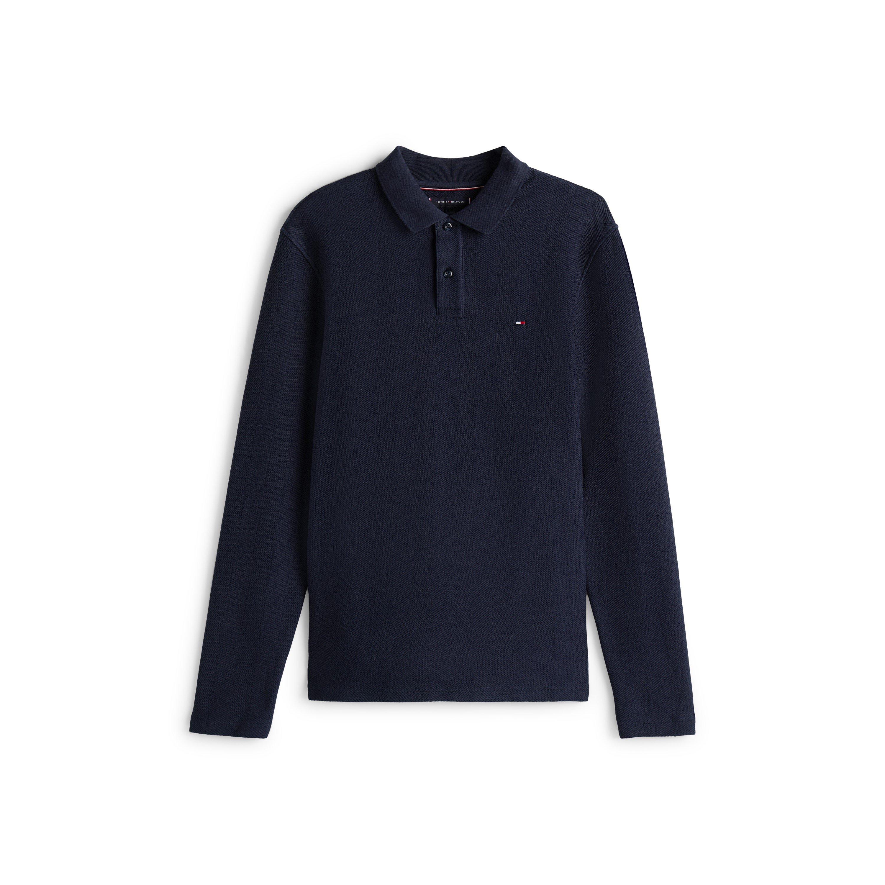 Tommy Hilfiger Men's Herring Long Sleeve Polo Shirt - Desert Sky DW5 - Size 2XL