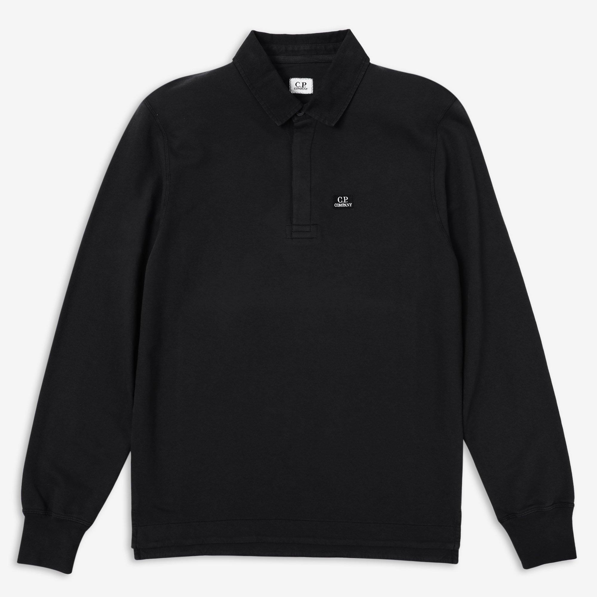 CP Company Company Light Fleece Mens Polo Sweatshirt Long Sleeve