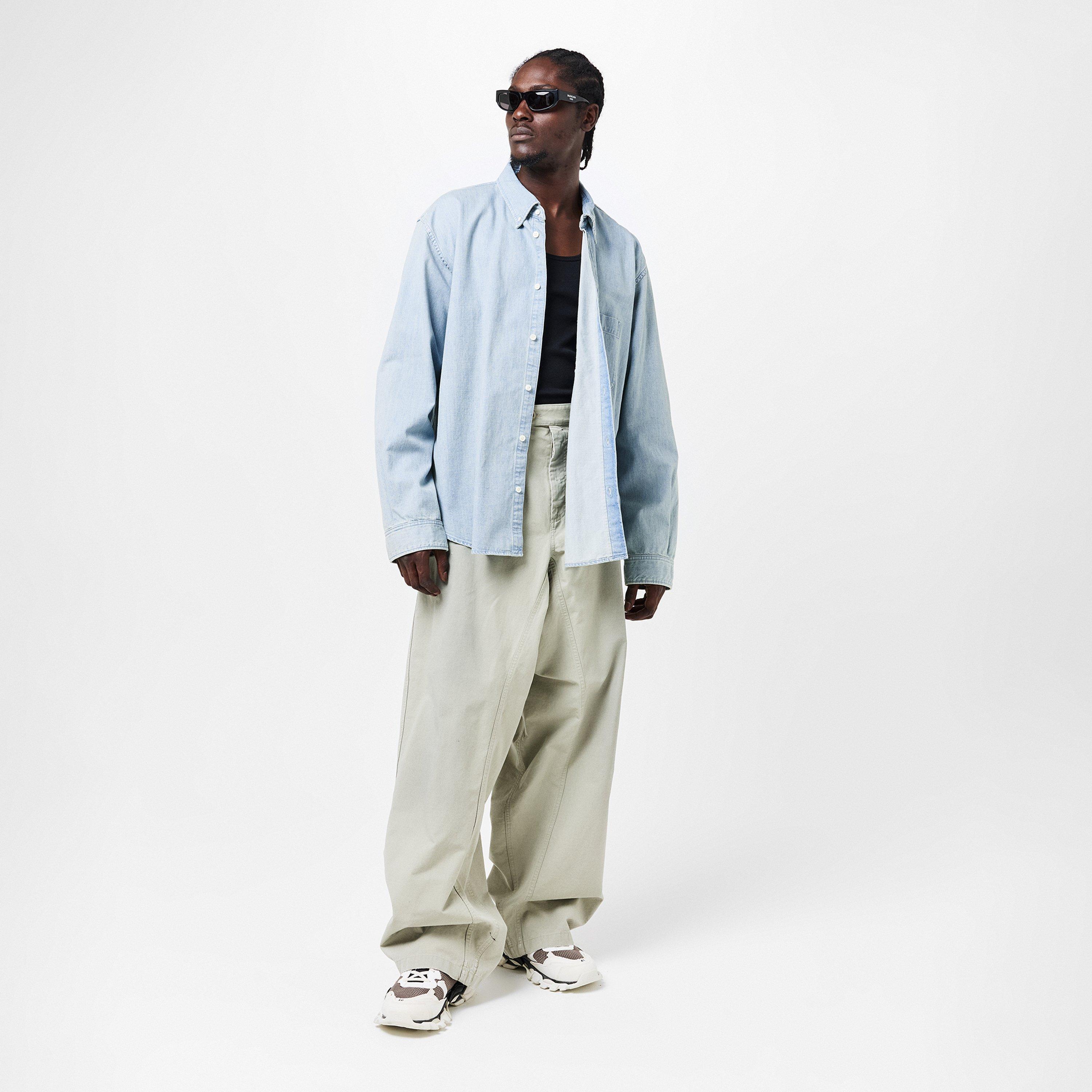 Clear Blue - Balenciaga - Men's Long-Sleeve Polo - 6