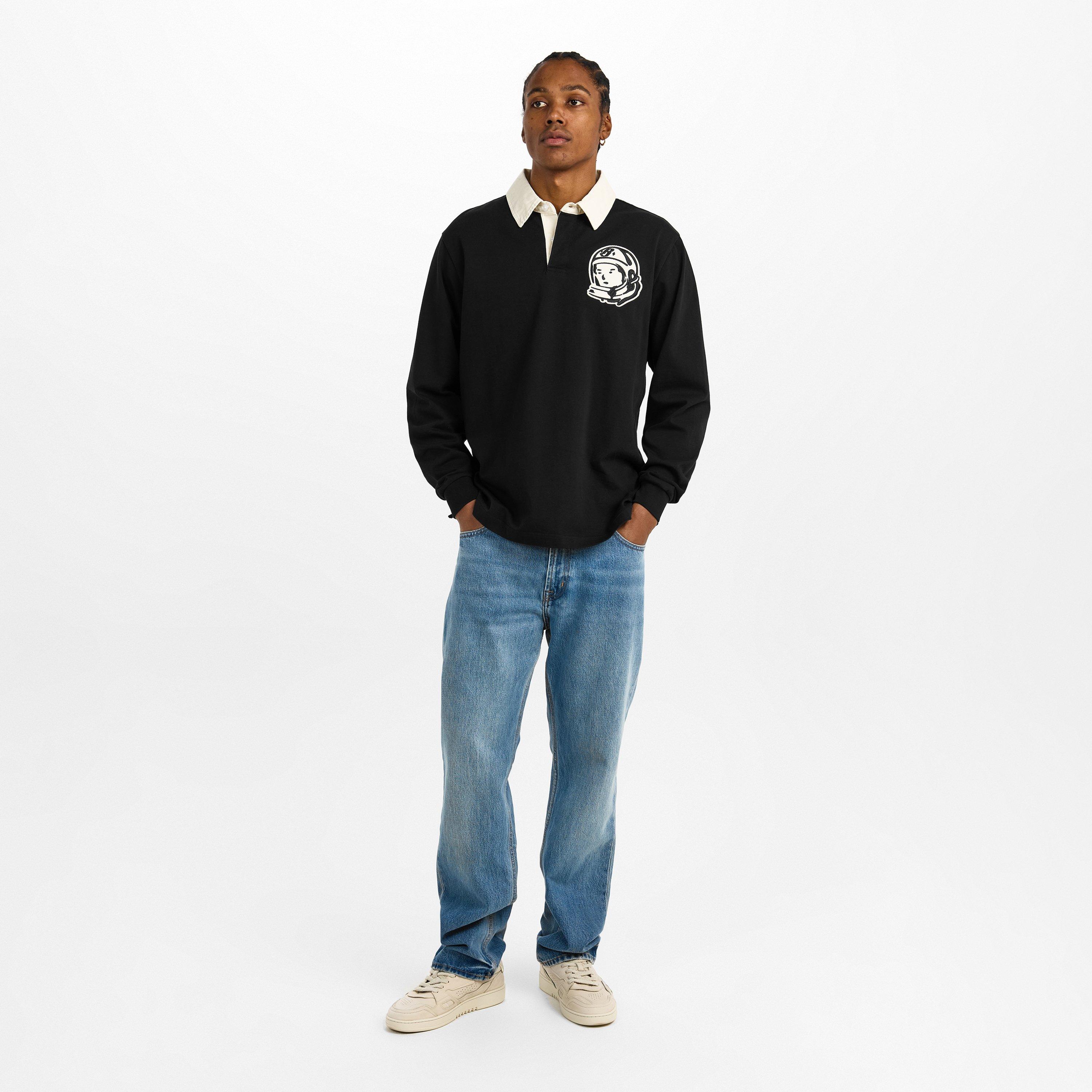 Black - Billionaire Boys Club - Men's Astro Ptch Long Sleeve Polo Shirt - 6