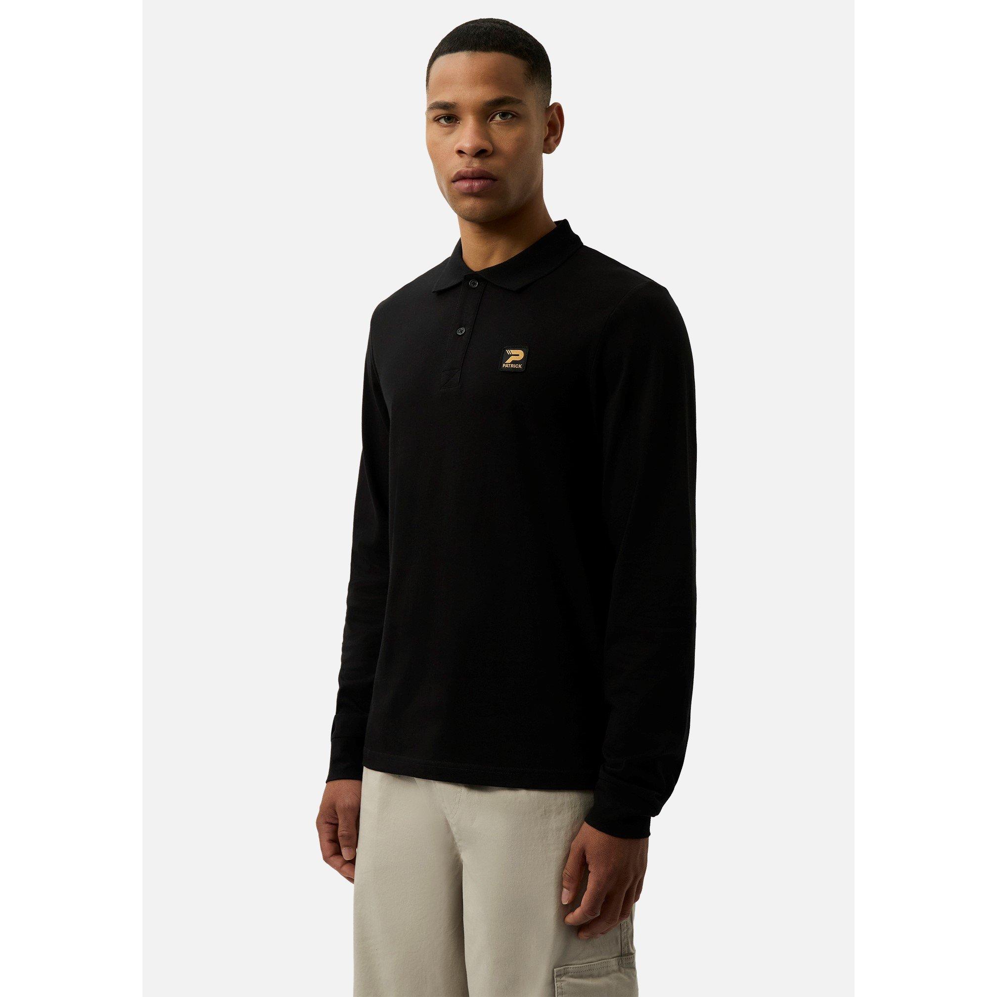 Preto - Patrick - Men's Luca Long-Sleeve Polo Shirt - 1