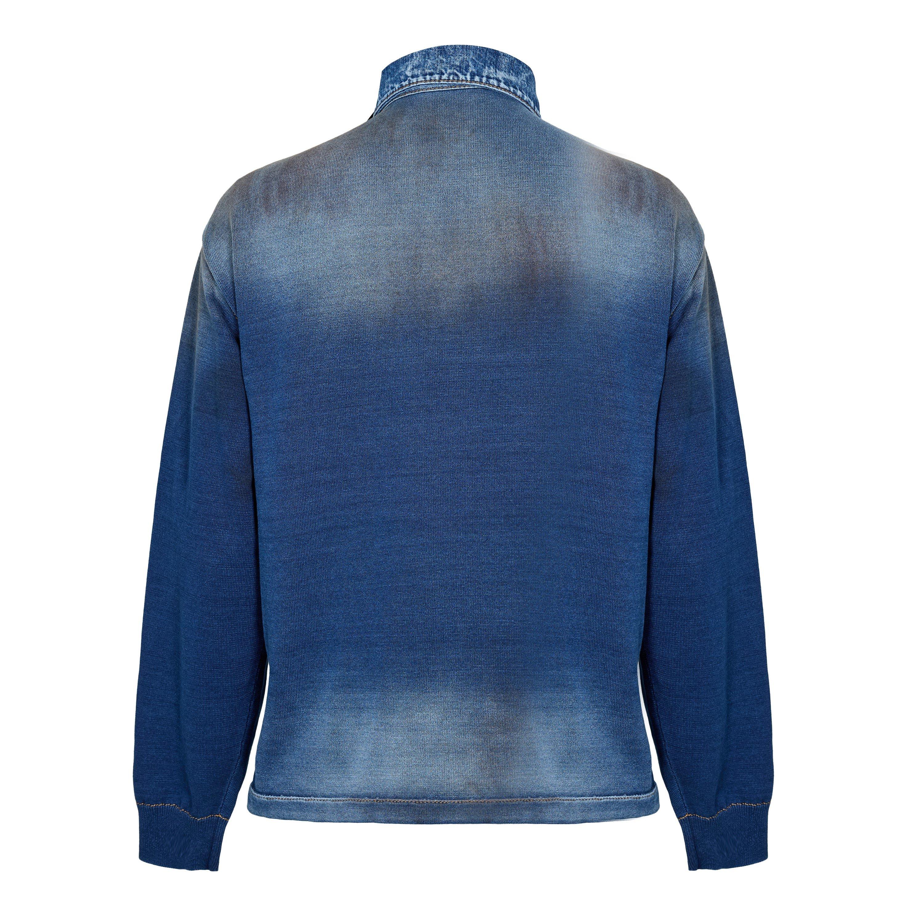 Navy - DSquared2 - DSQ Denim LS Polo Sn61 - 2