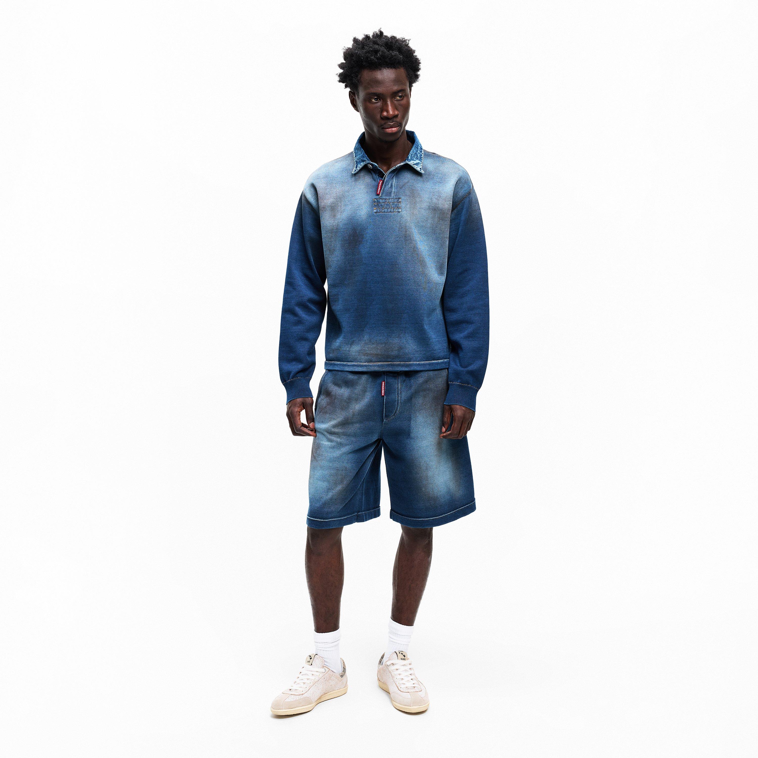 Navy - DSquared2 - DSQ Denim LS Polo Sn61 - 5