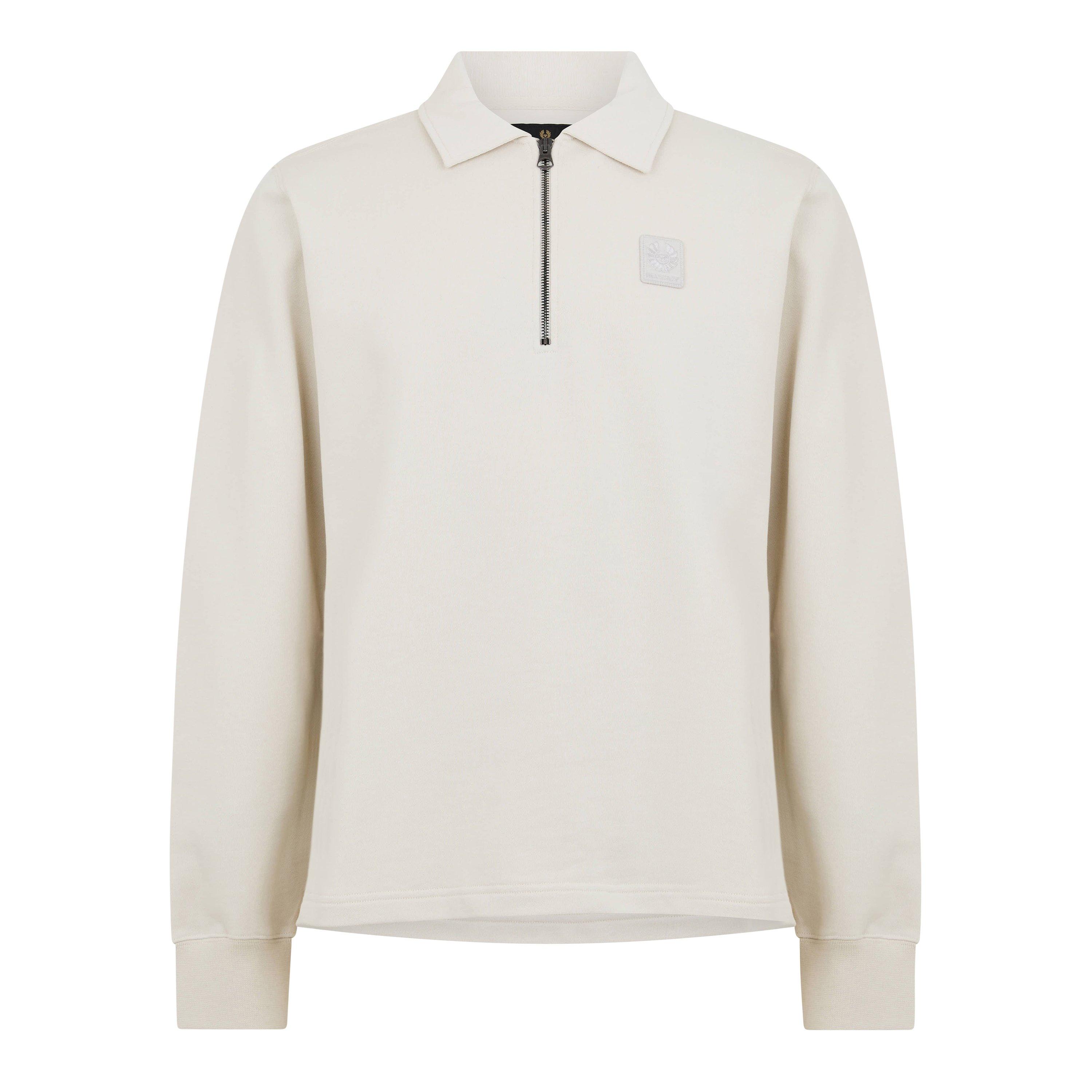 Belstaff Men's Curator Long Sleeve Polo Shirt - Silver Birch - M