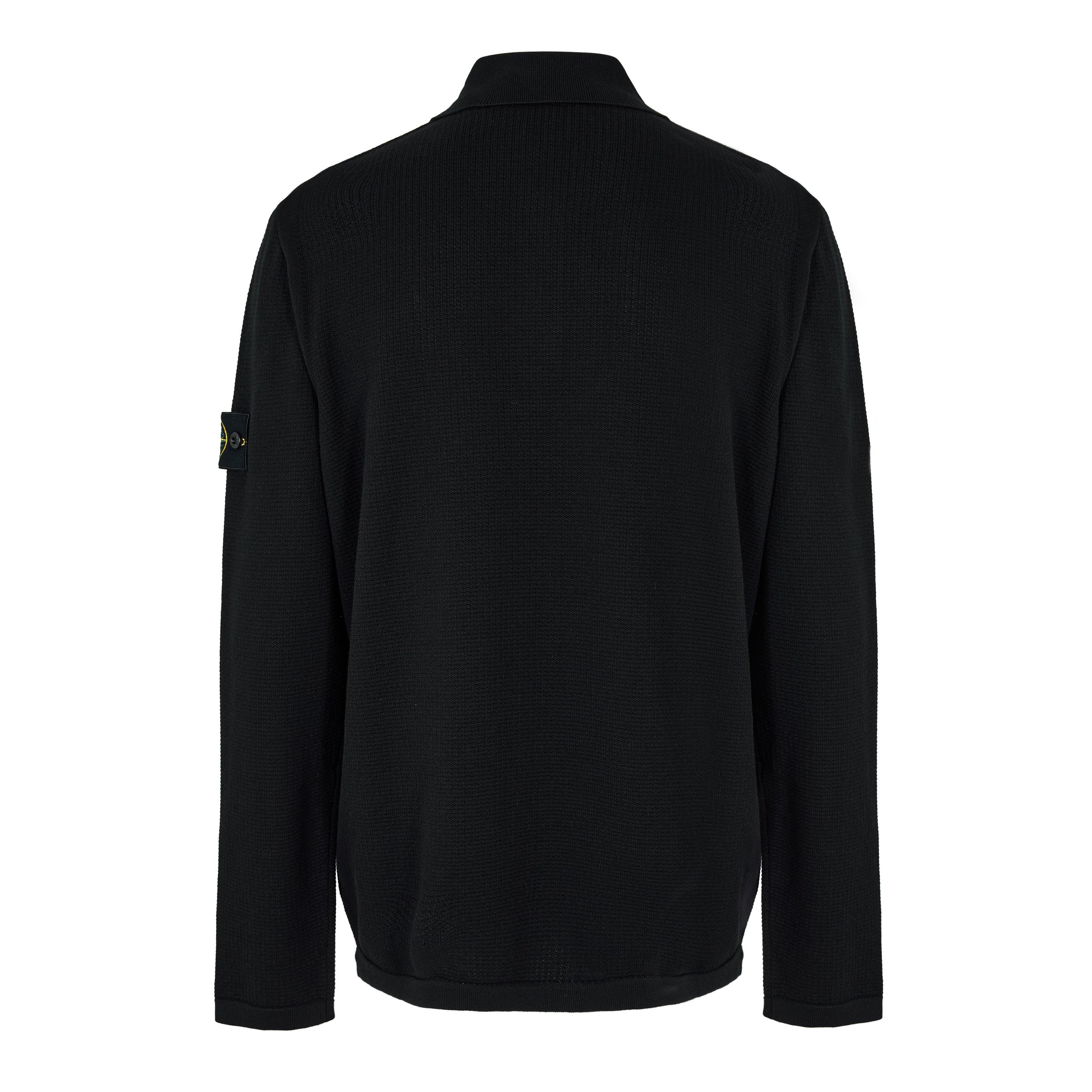 Black V0029 - Stone Island - Mens Knit Polo Shirt - 2