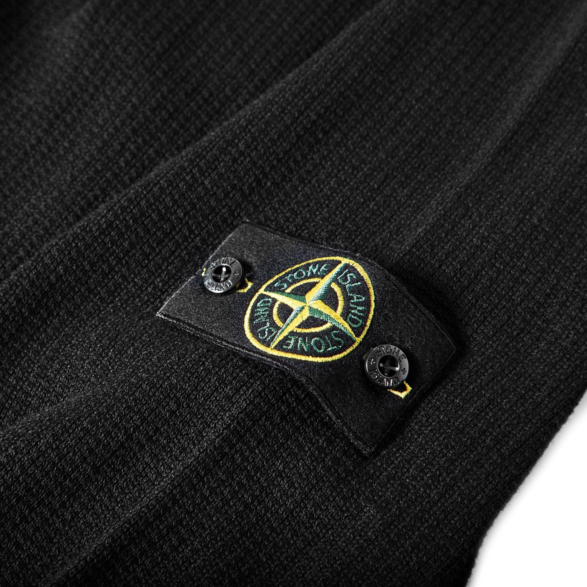 Black V0029 - Stone Island - Mens Knit Polo Shirt - 5