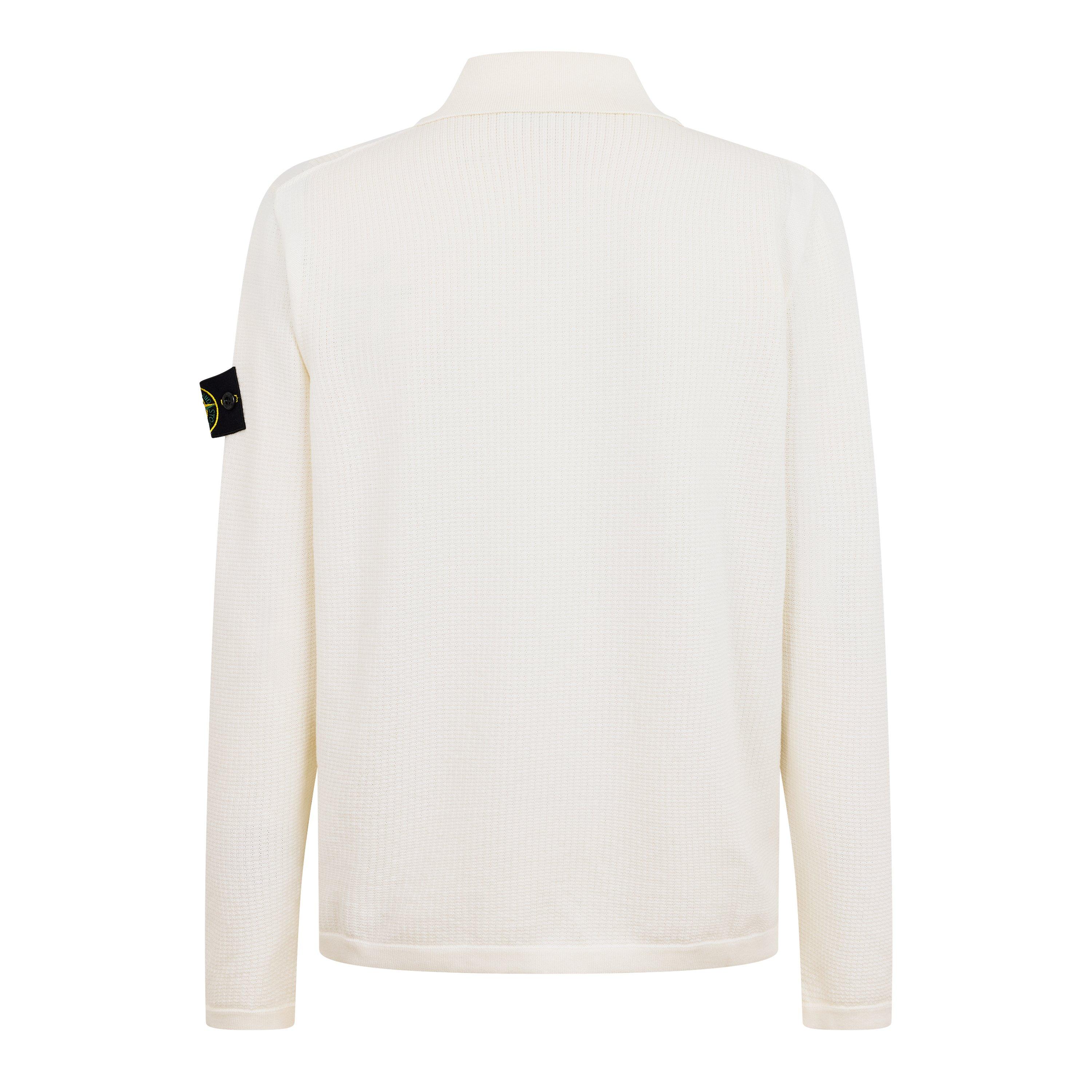 Ivory V0093 - Stone Island - Stone Knit LS Polo Sn62 - 2