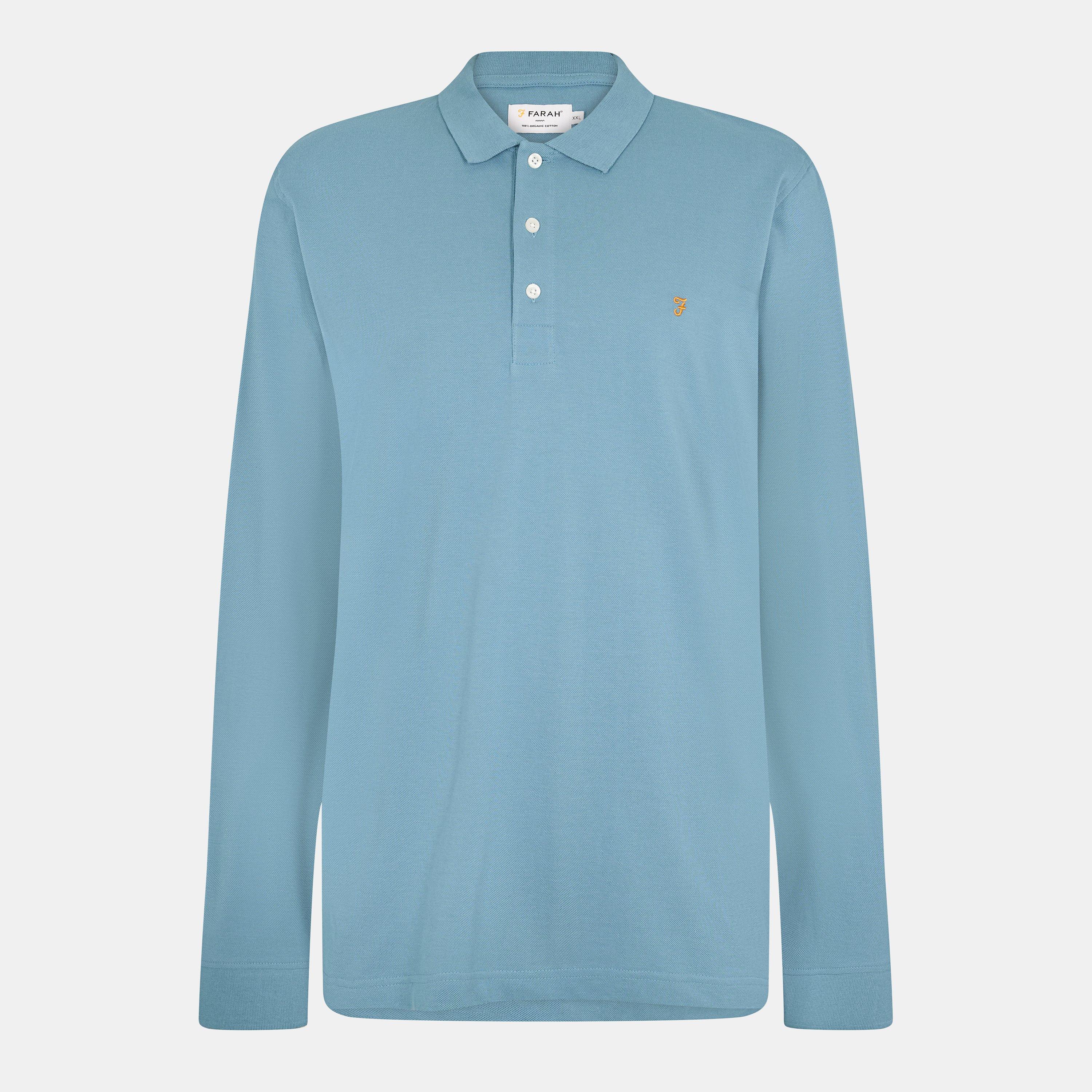 Para Blue - Farah - Men's Long-Sleeve Polo Shirt - 1