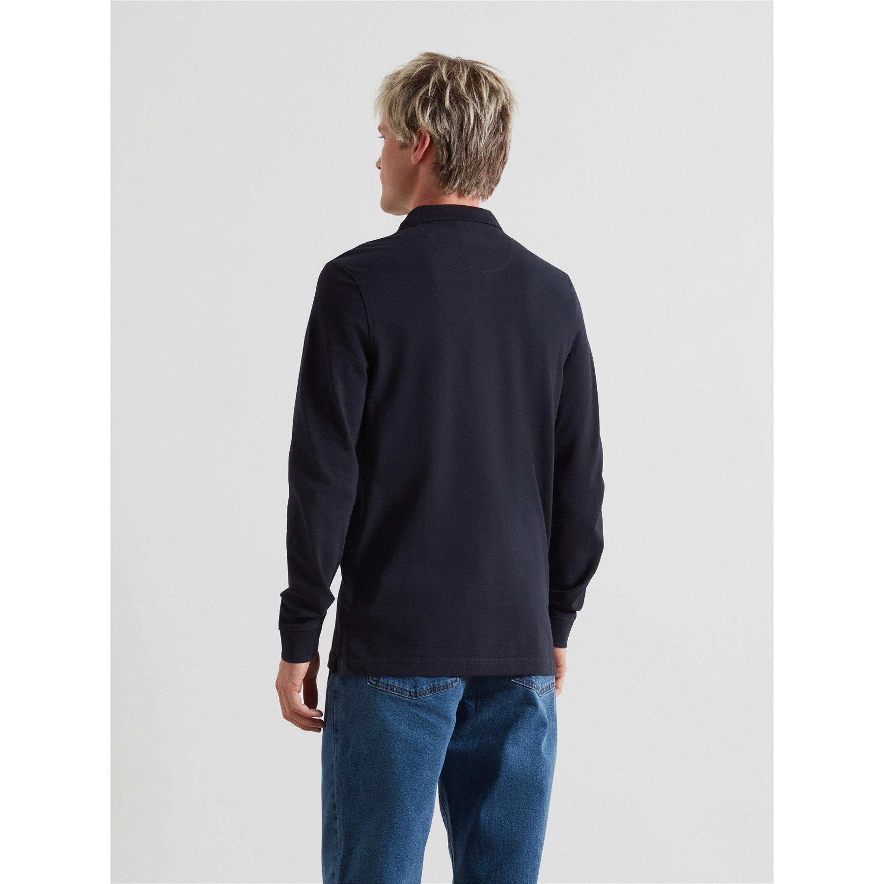 True Navy  412 - Farah - Men's Long-Sleeve Polo Shirt - 3