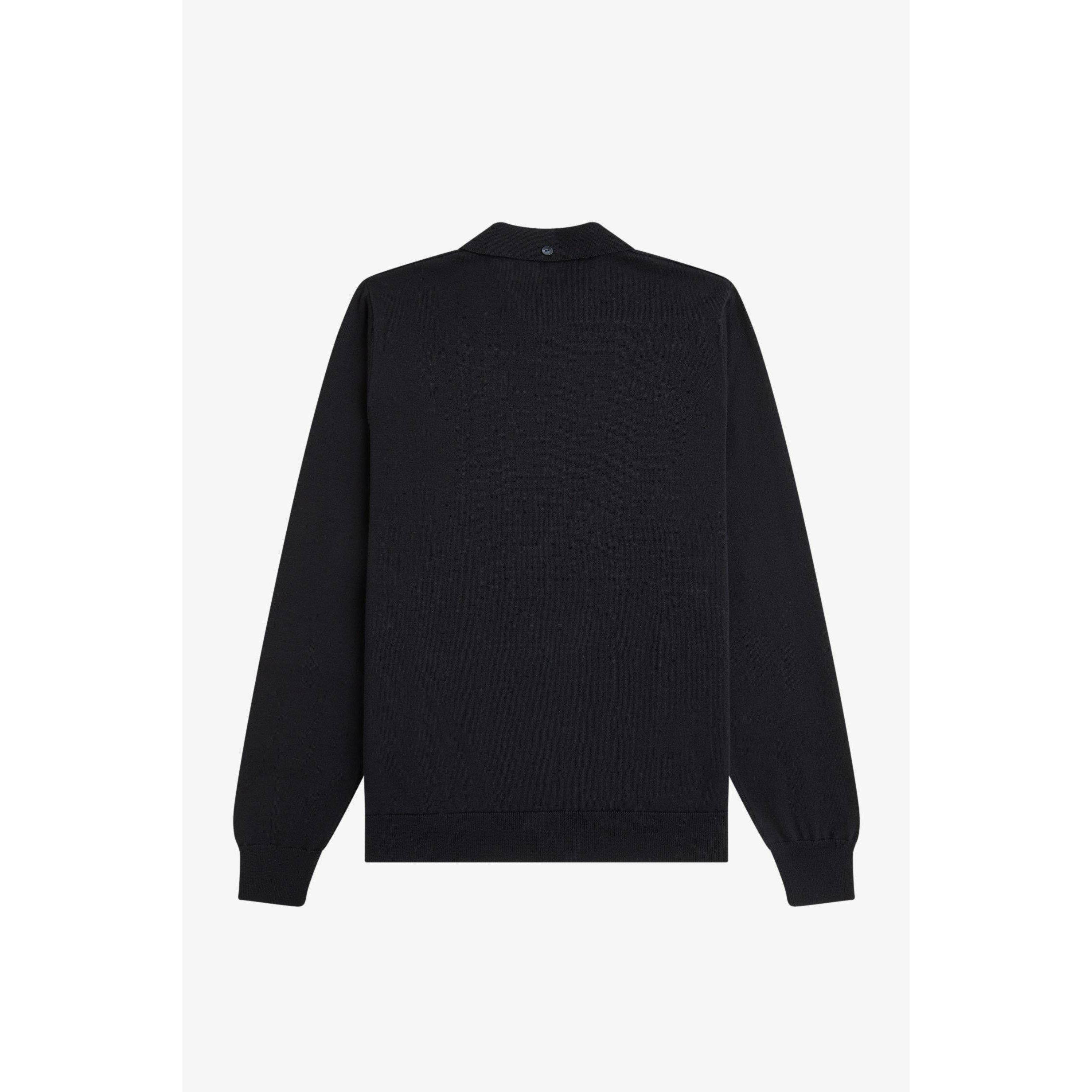 Blk/Gld 102 - Fred Perry - Fred Cable Knit LS Sn62 - 2