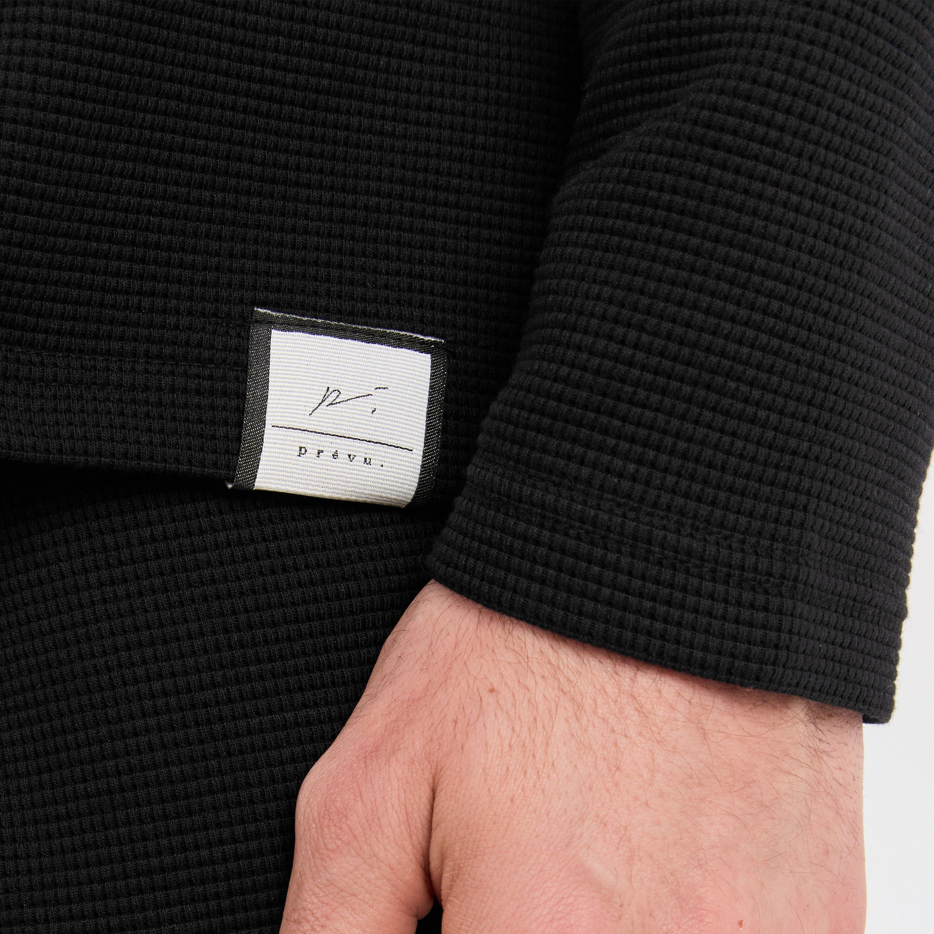 Black 001 - Prevu - Mens Altius Long Sleeve Polo Shirt - 5