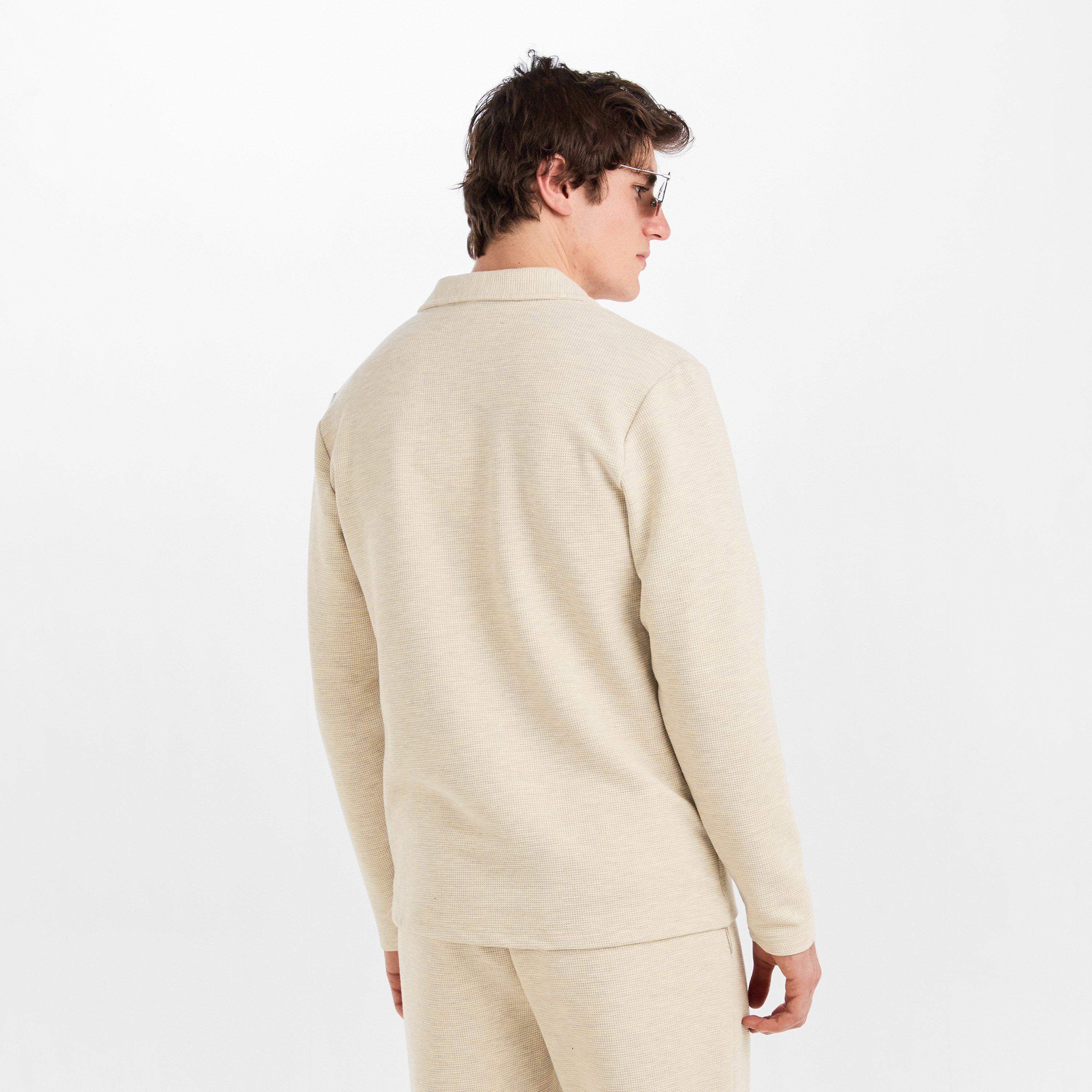 Ecru 107 - Prevu - Mens Altius Long Sleeve Polo Shirt - 4