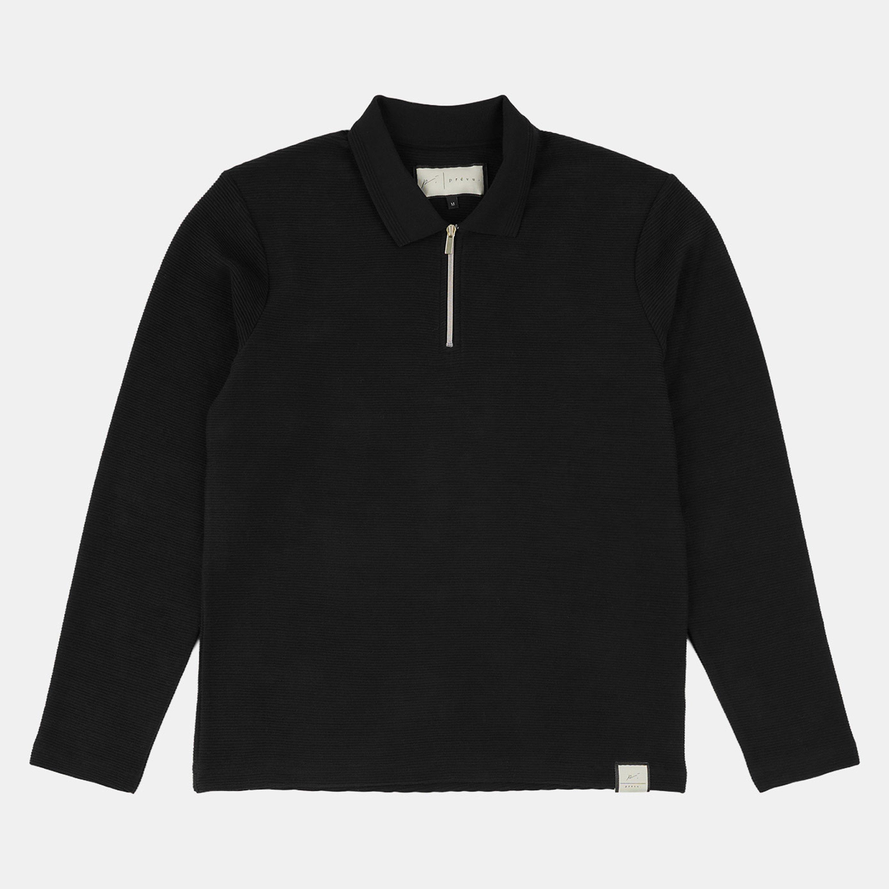 Prevu Men's Ottoman Polo Shirt - Black 001 - 3X Large