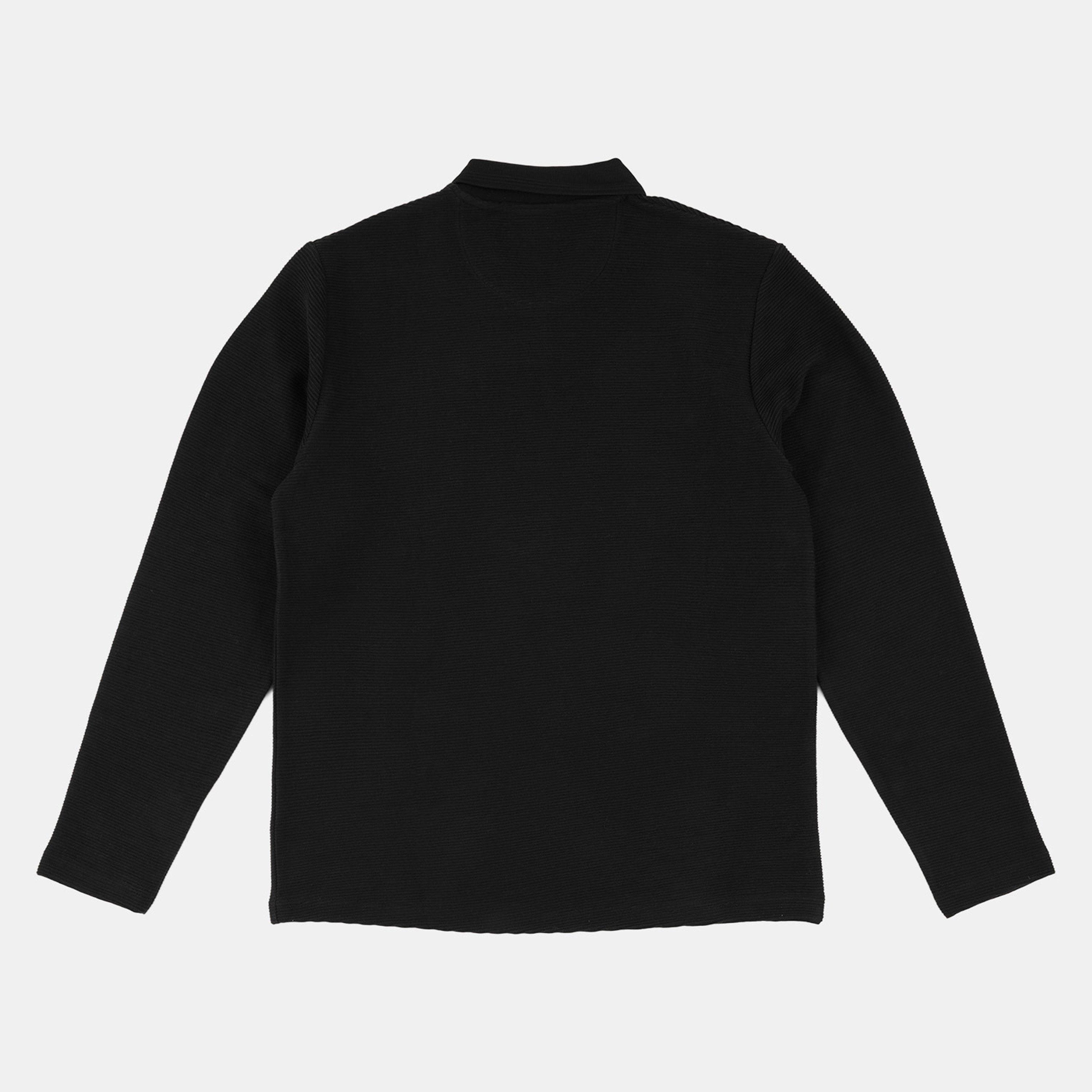 Black 001 - Prevu - Mens Ottoman Polo Shirt - 2