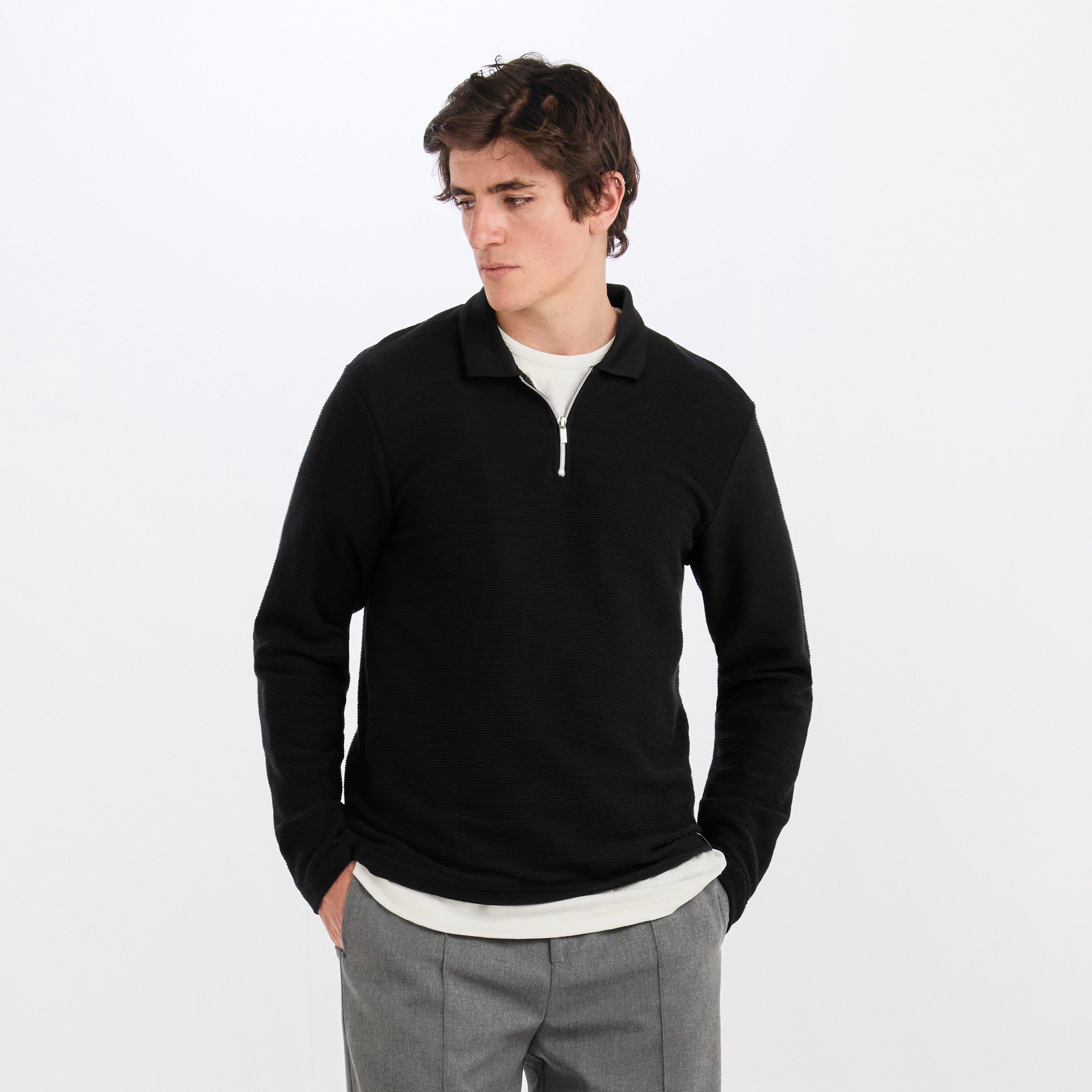 Black 001 - Prevu - Mens Ottoman Polo Shirt - 3