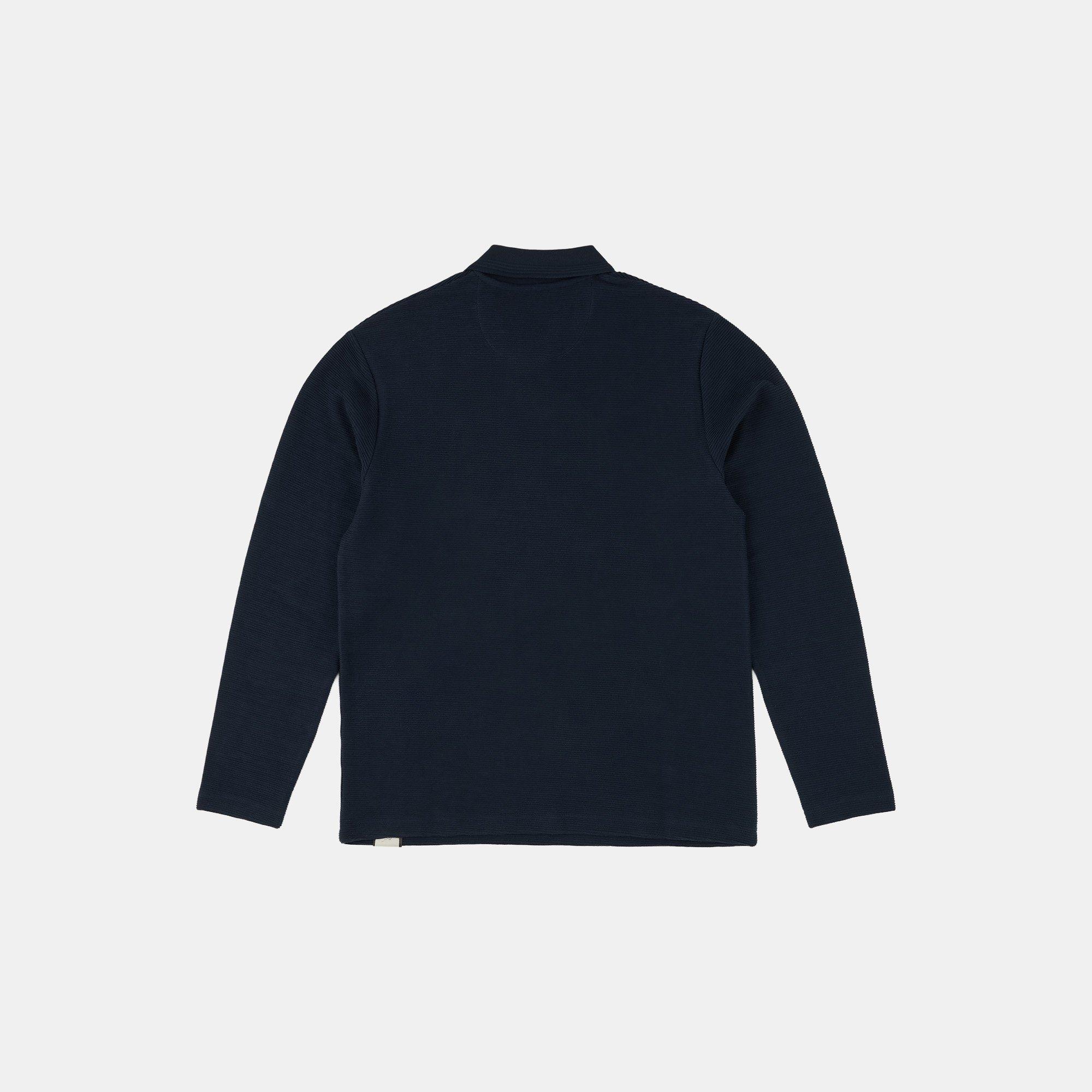 Navy 002 - Prevu - Mens Ottoman Polo Shirt - 2