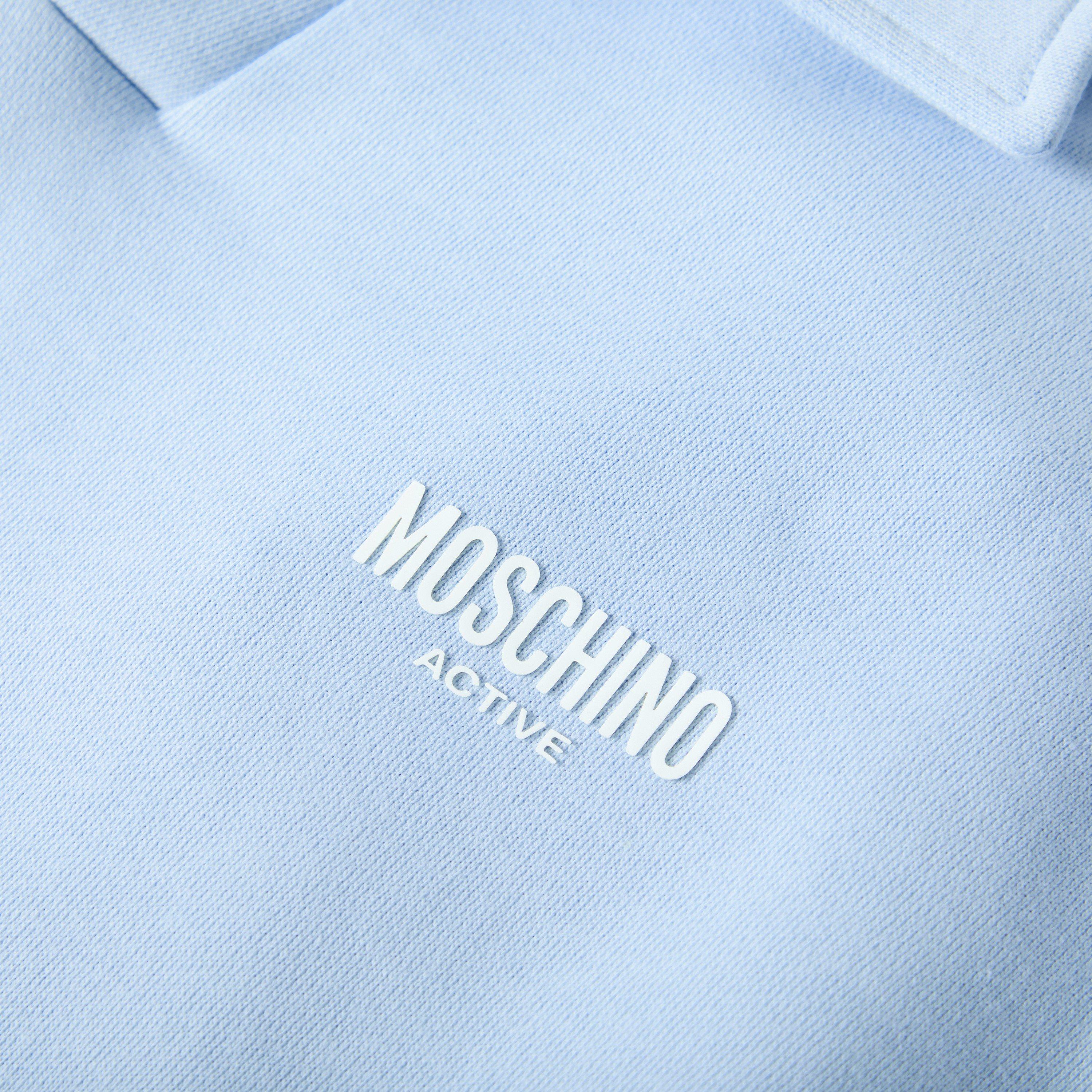 Light Blue - Moschino - Men's Long Sleeve Polo Shirt - 3