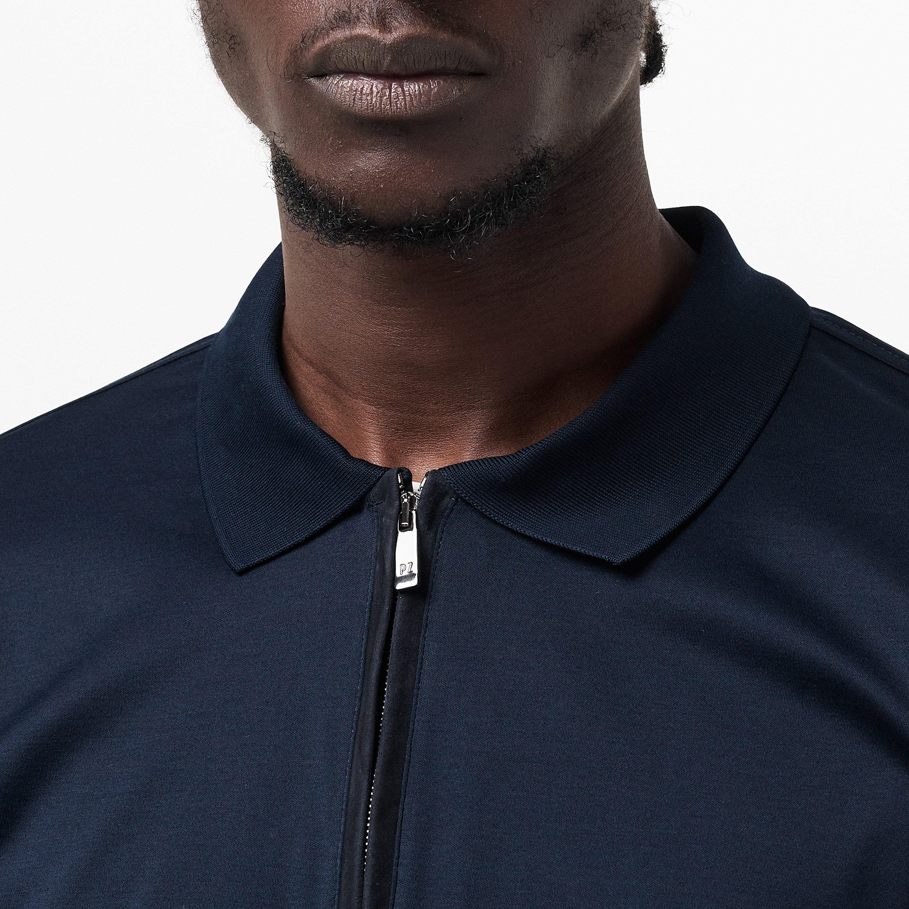 Blue Navy - Pal Zileri - Men's Long-Sleeve Polo Shirt - 5