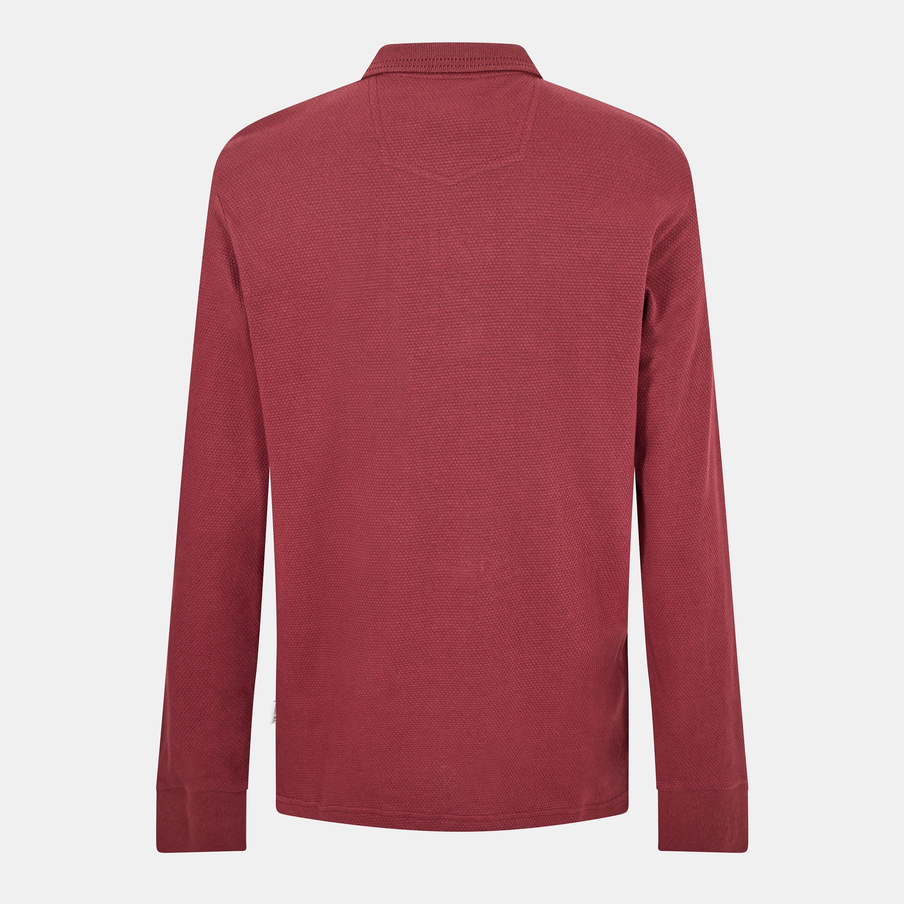 Borgonha - Peter Werth - Men's Barone Long Sleeve Polo Shirt - 2