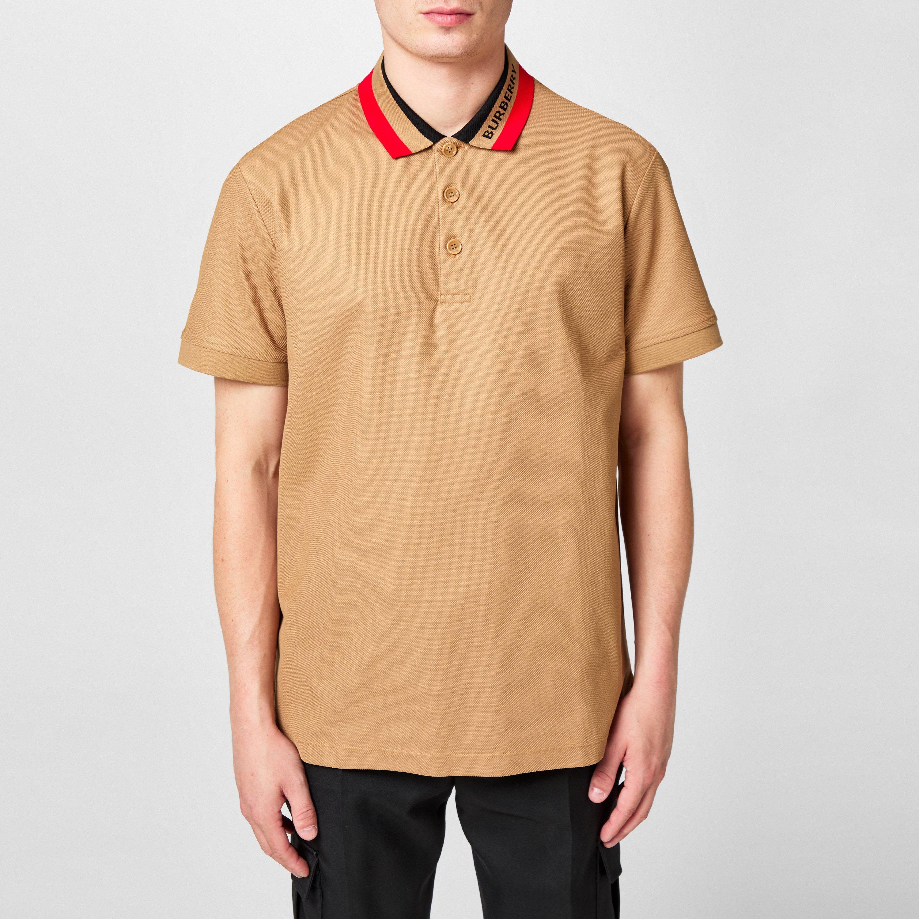 トップス Burberry Big Horse Logo Polo Shirt Burberry Check EKD Cotton Piqué Polo Shirt Black – voilà.id