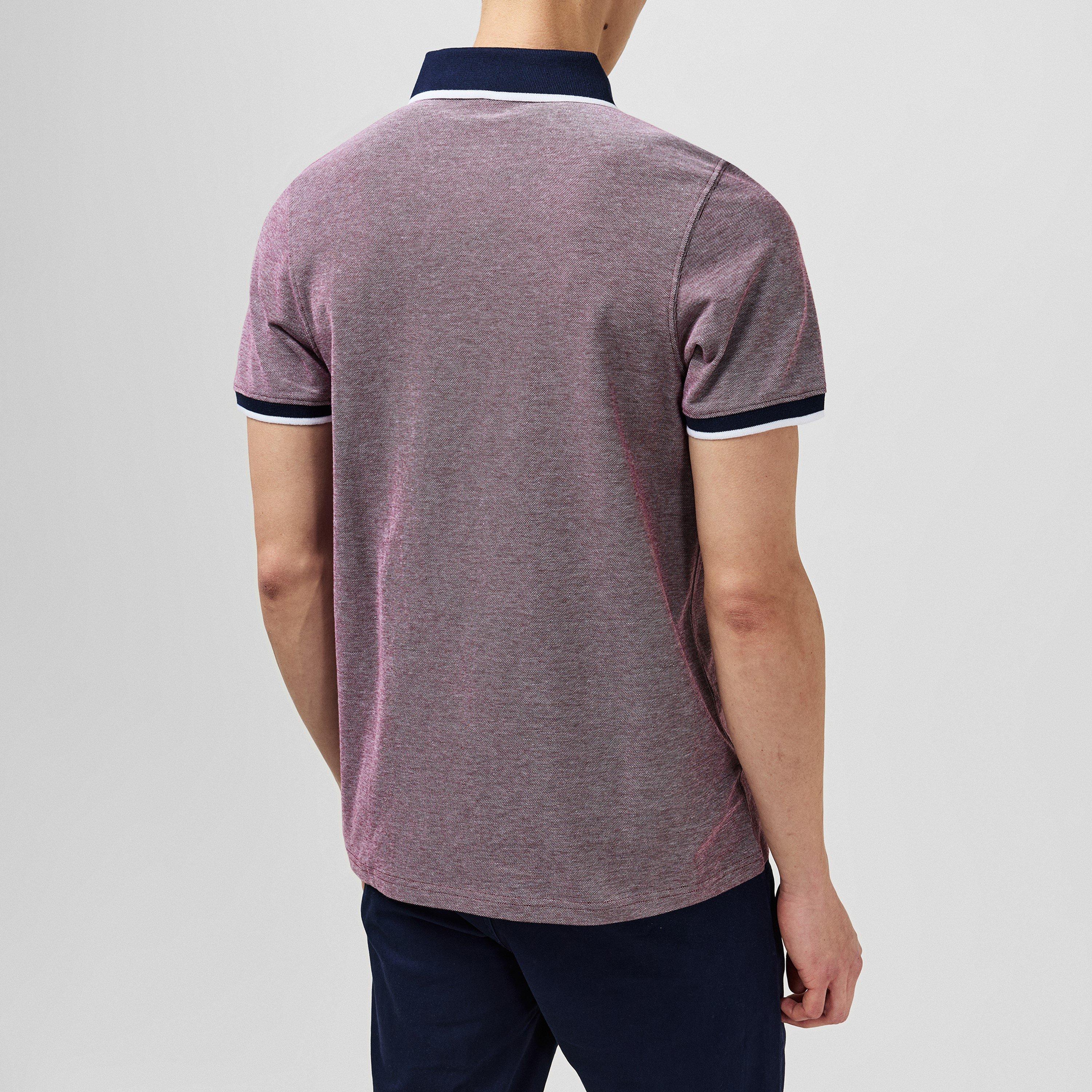 Burgundy/White - SoulCal - Pique Polo Shirt Mens - 4